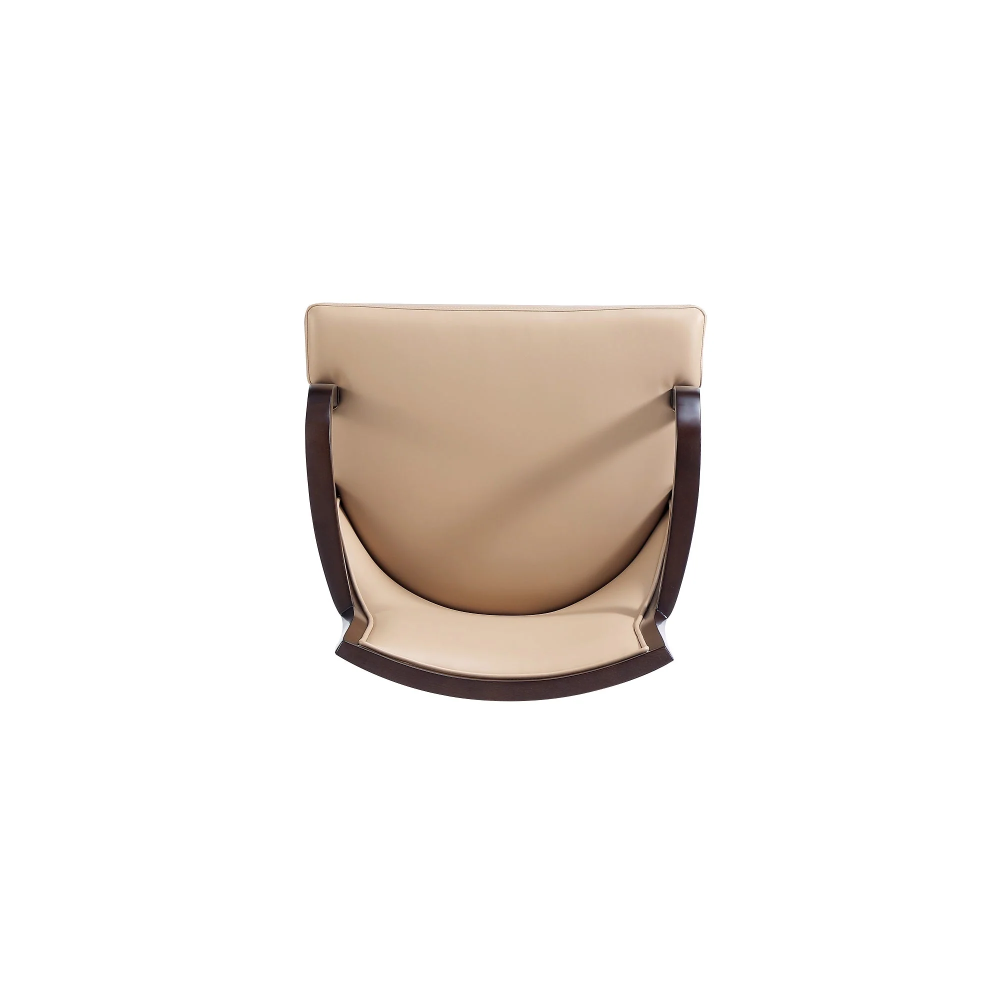 Grand Faux Leather and Velvet Dining Armchair in Tan (set of 2) - Image 8