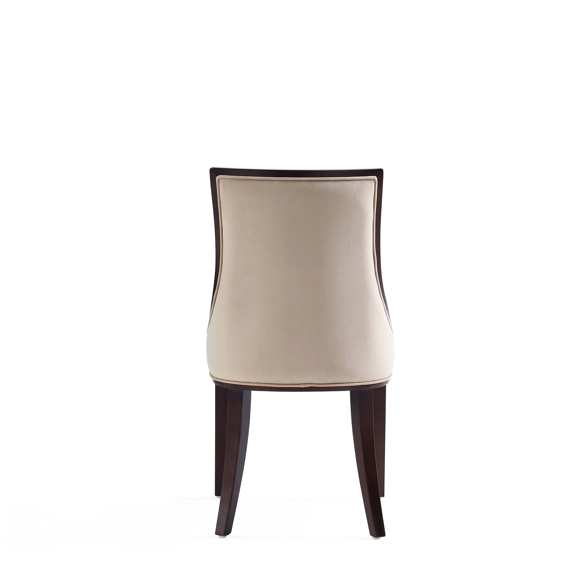 Grand Faux Leather and Velvet Dining Chair in Tan (set of 2) - Image 8