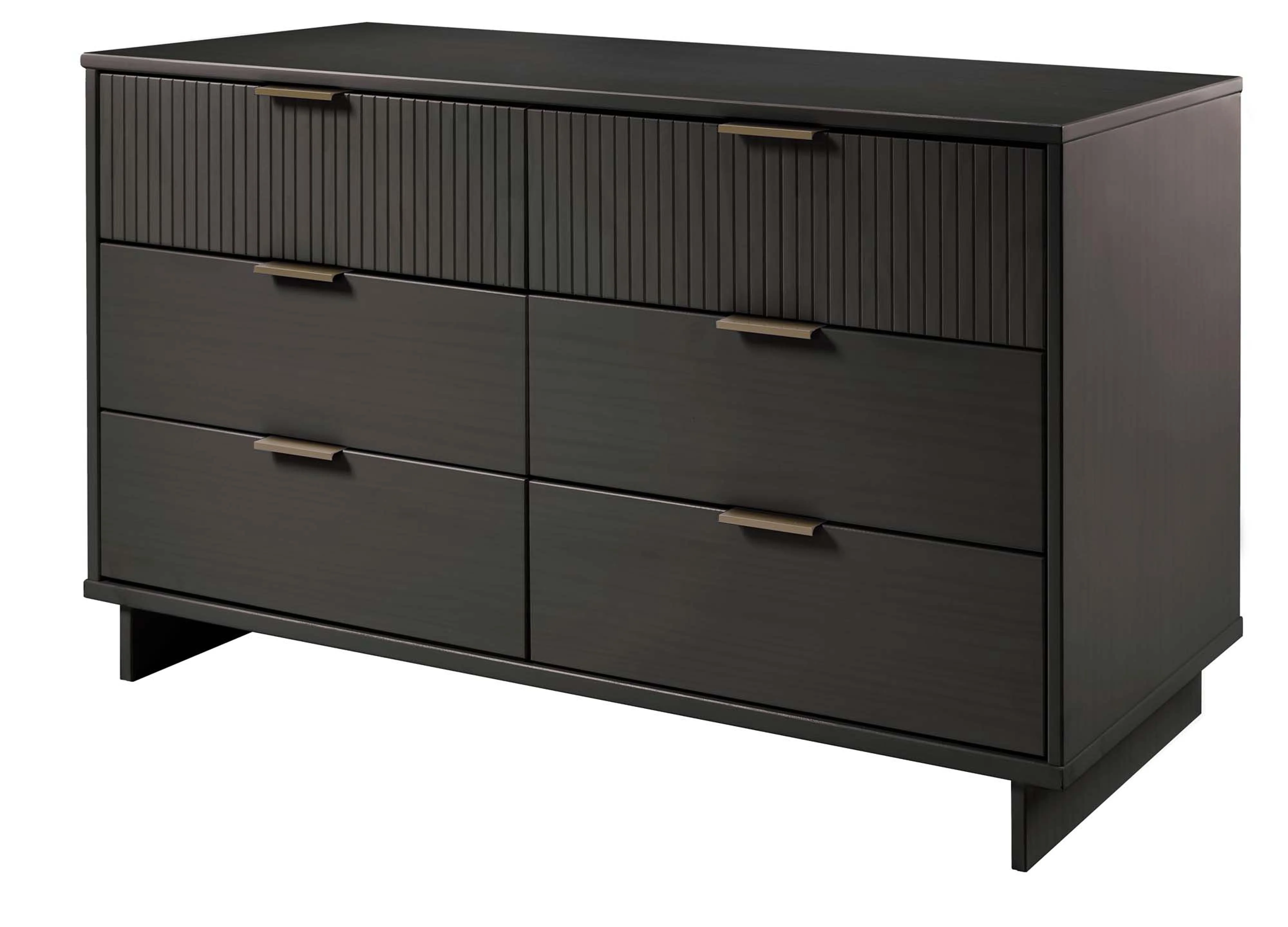 Granville 2-Piece Tall Chest and Double Dresser Set in Dark Grey - Image 14