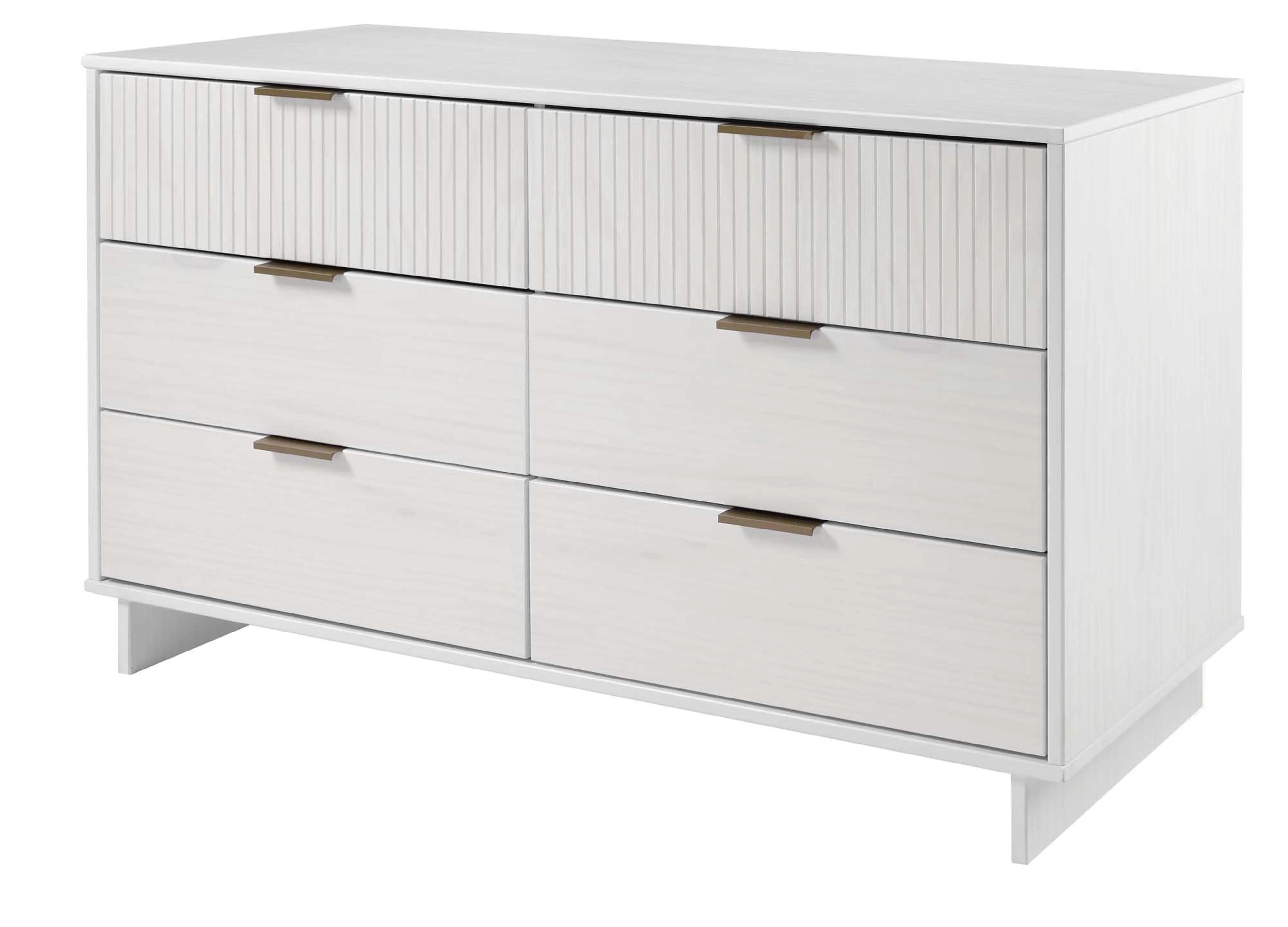 Granville 2-Piece Tall Chest and Double Dresser Set in White - Image 14
