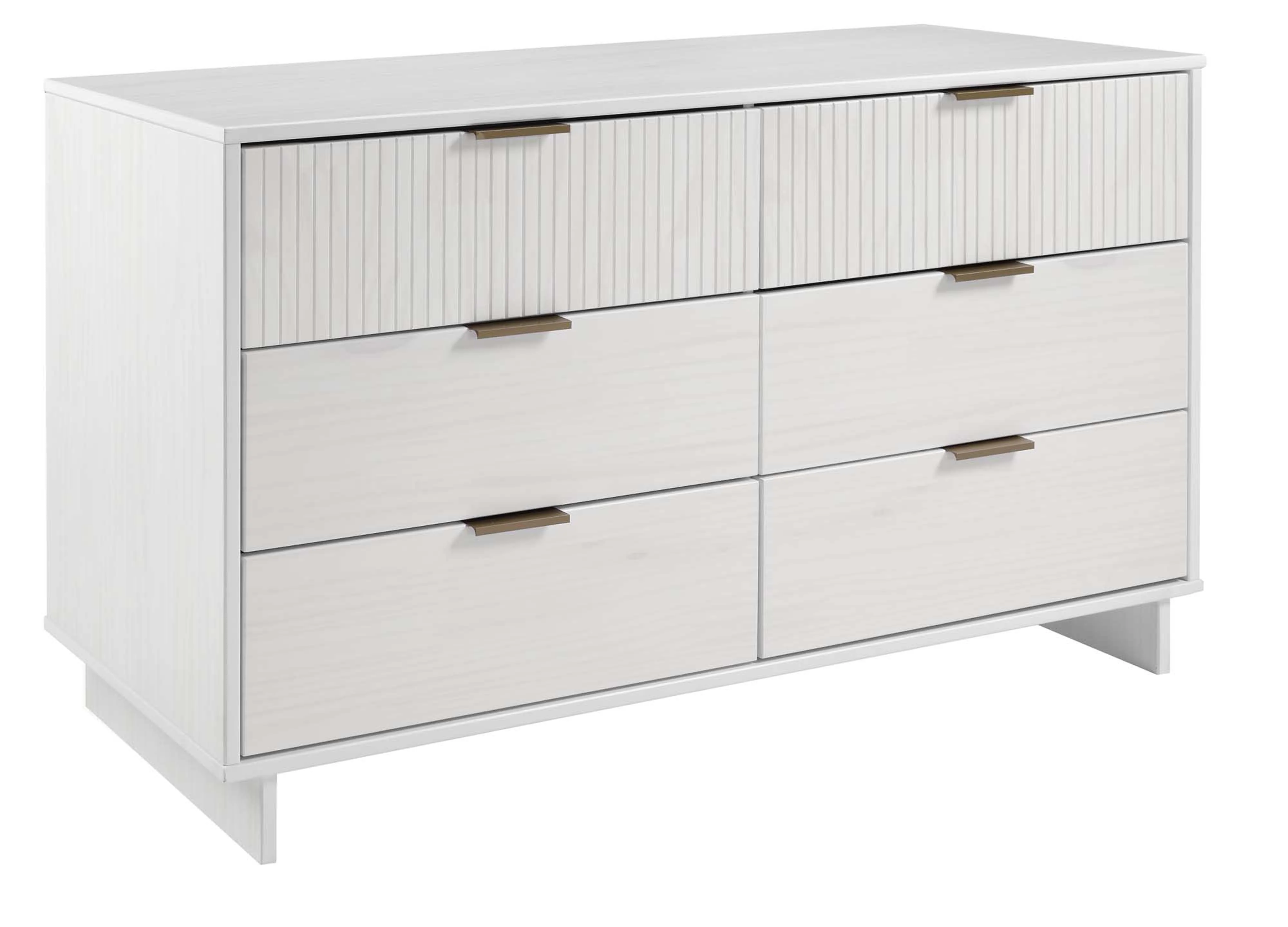 Granville 2-Piece Tall Chest and Double Dresser Set in White - Image 15
