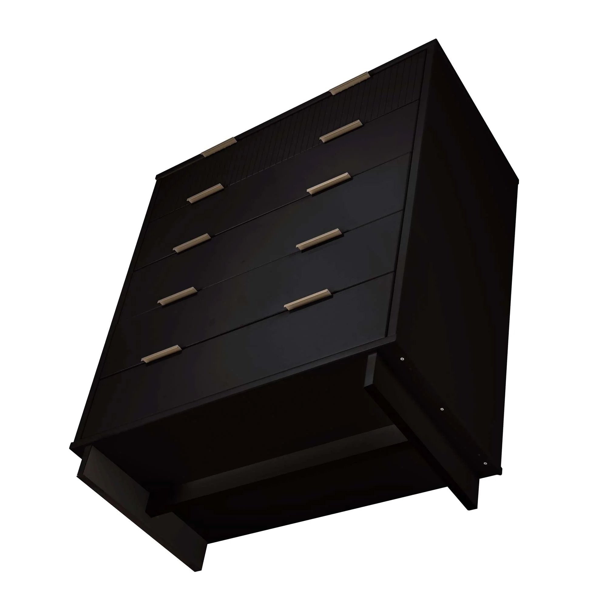 Granville 2-Piece Tall Chest and Standard Dresser Set in Black - Image 18