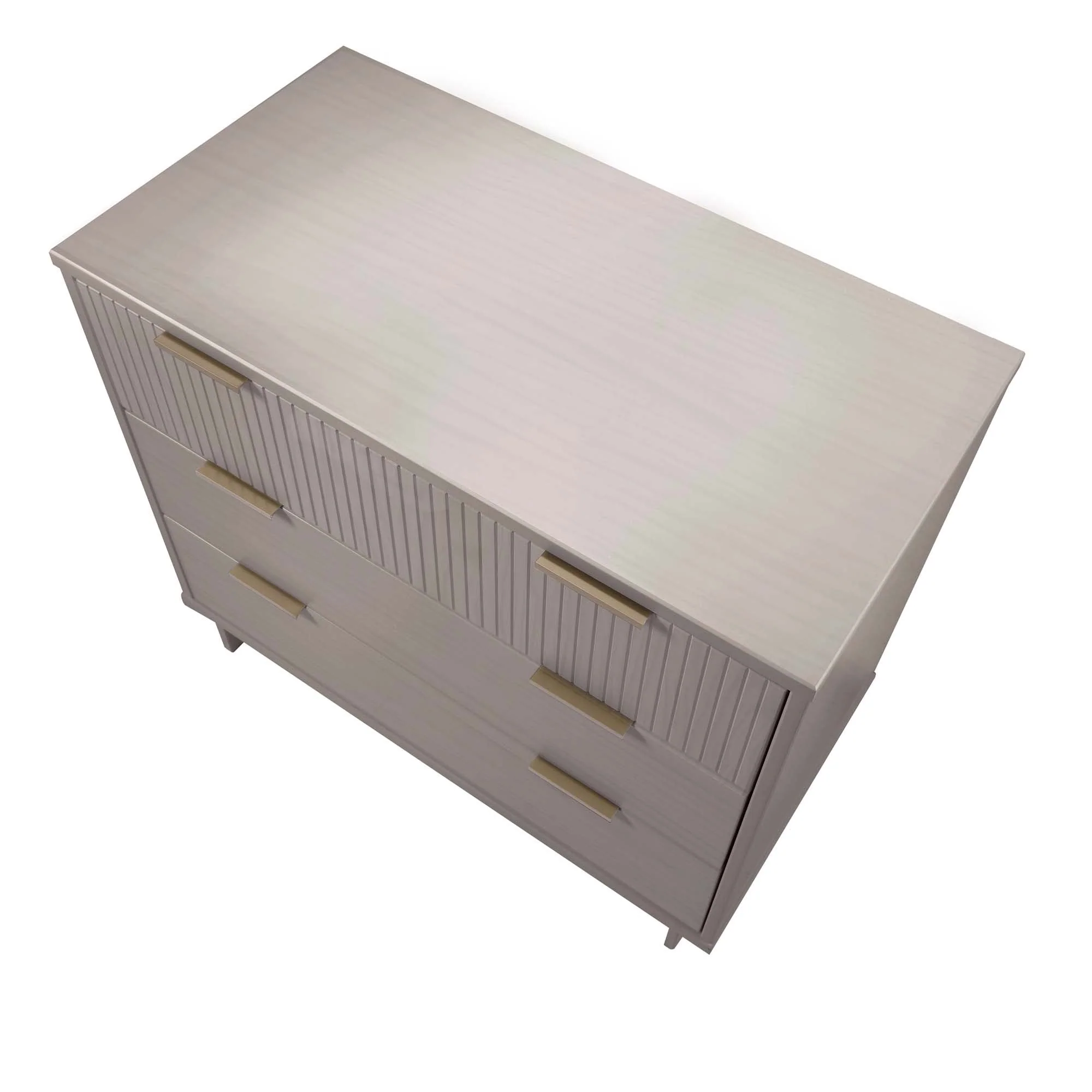 Granville 2-Piece Tall Chest and Standard Dresser Set in Light Grey - Image 11