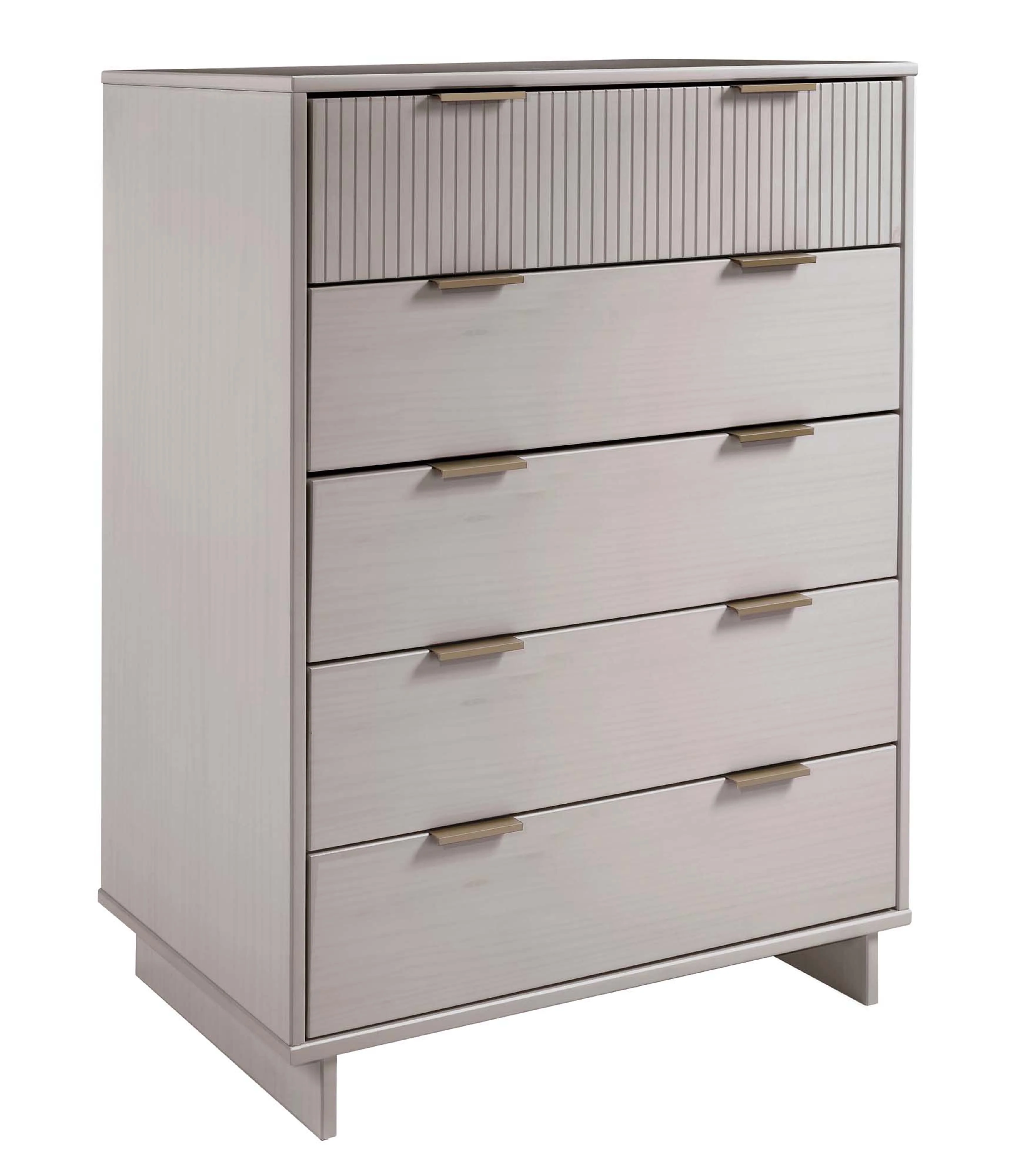 Granville 2-Piece Tall Chest and Standard Dresser Set in Light Grey - Image 15