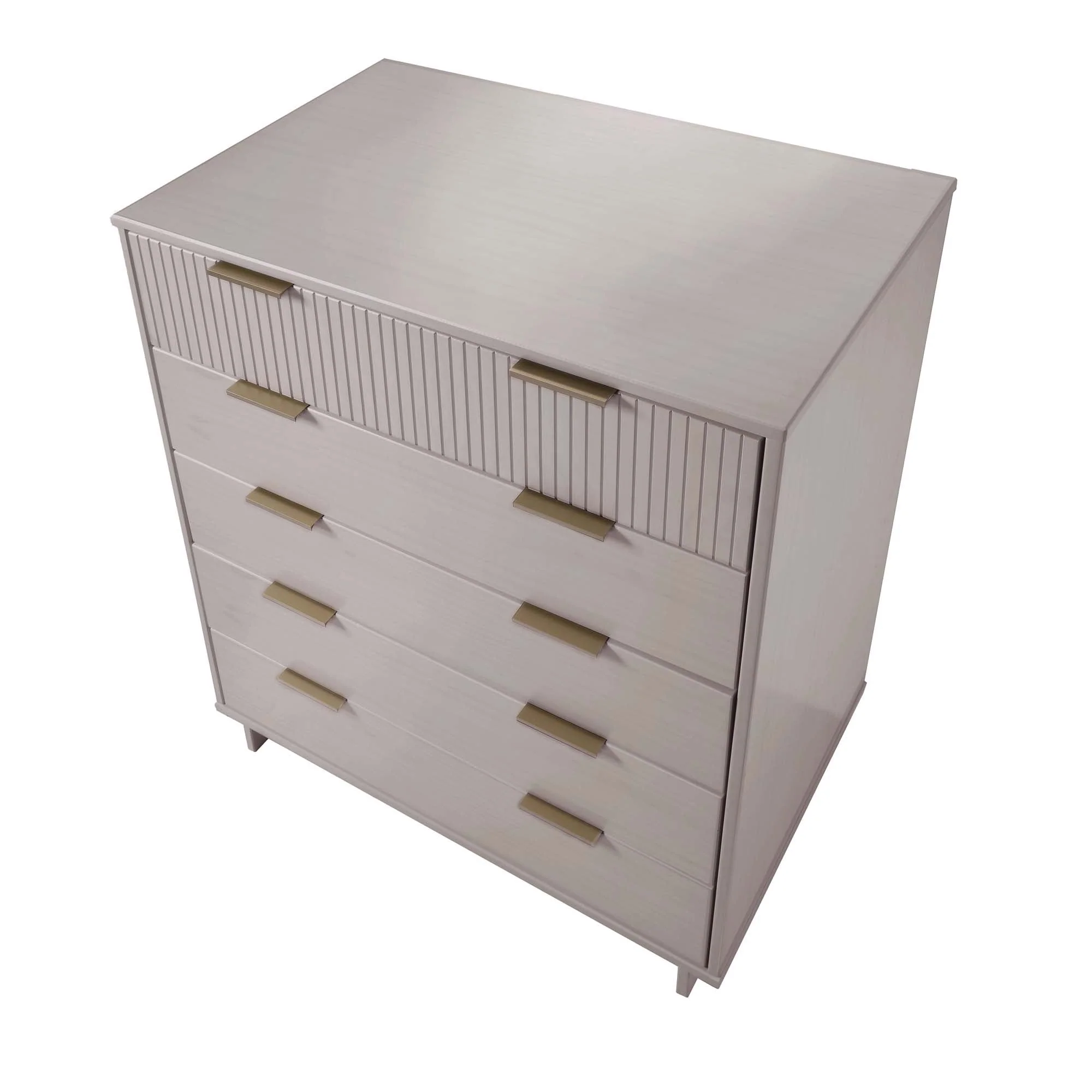 Granville 2-Piece Tall Chest and Standard Dresser Set in Light Grey - Image 17