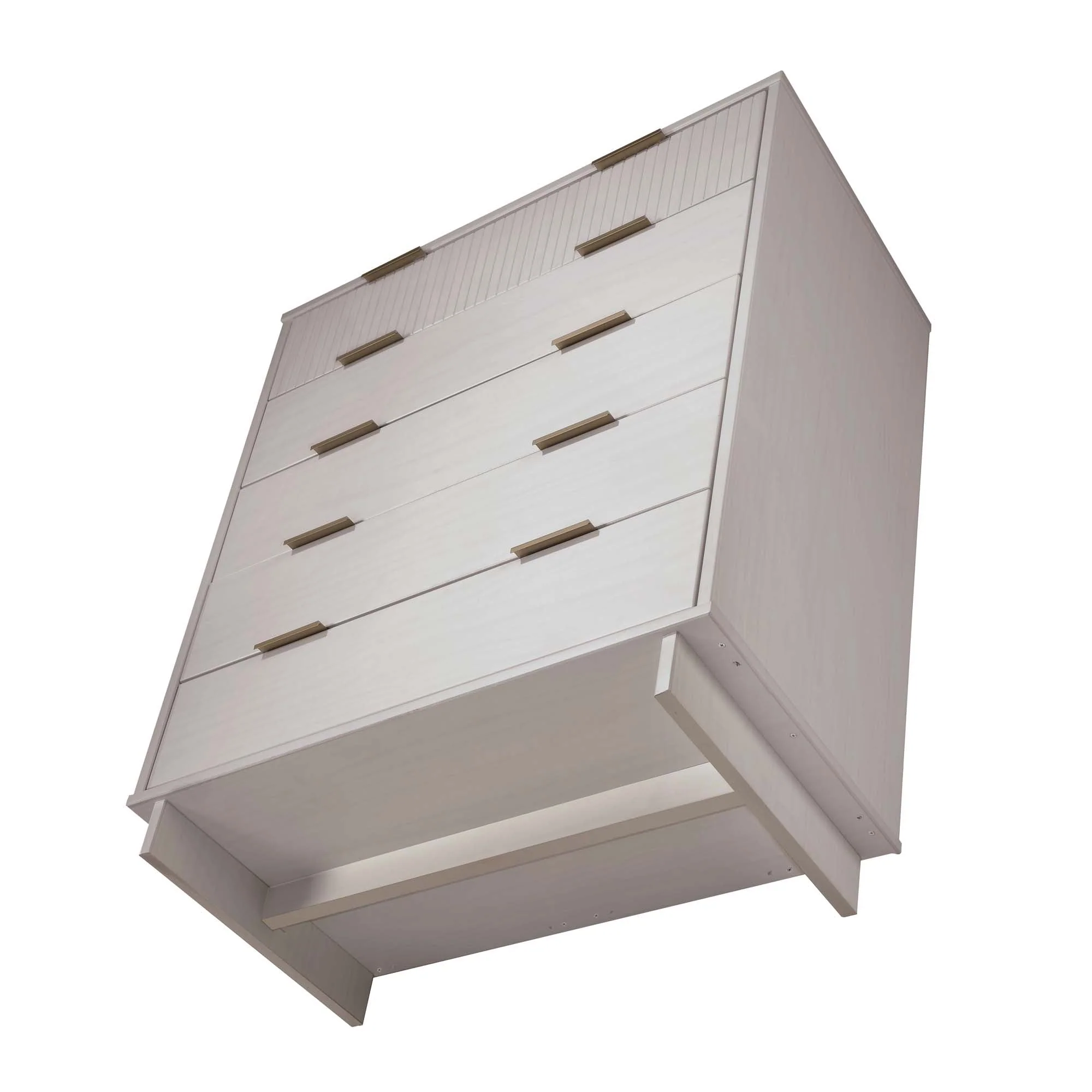 Granville 2-Piece Tall Chest and Standard Dresser Set in Light Grey - Image 18