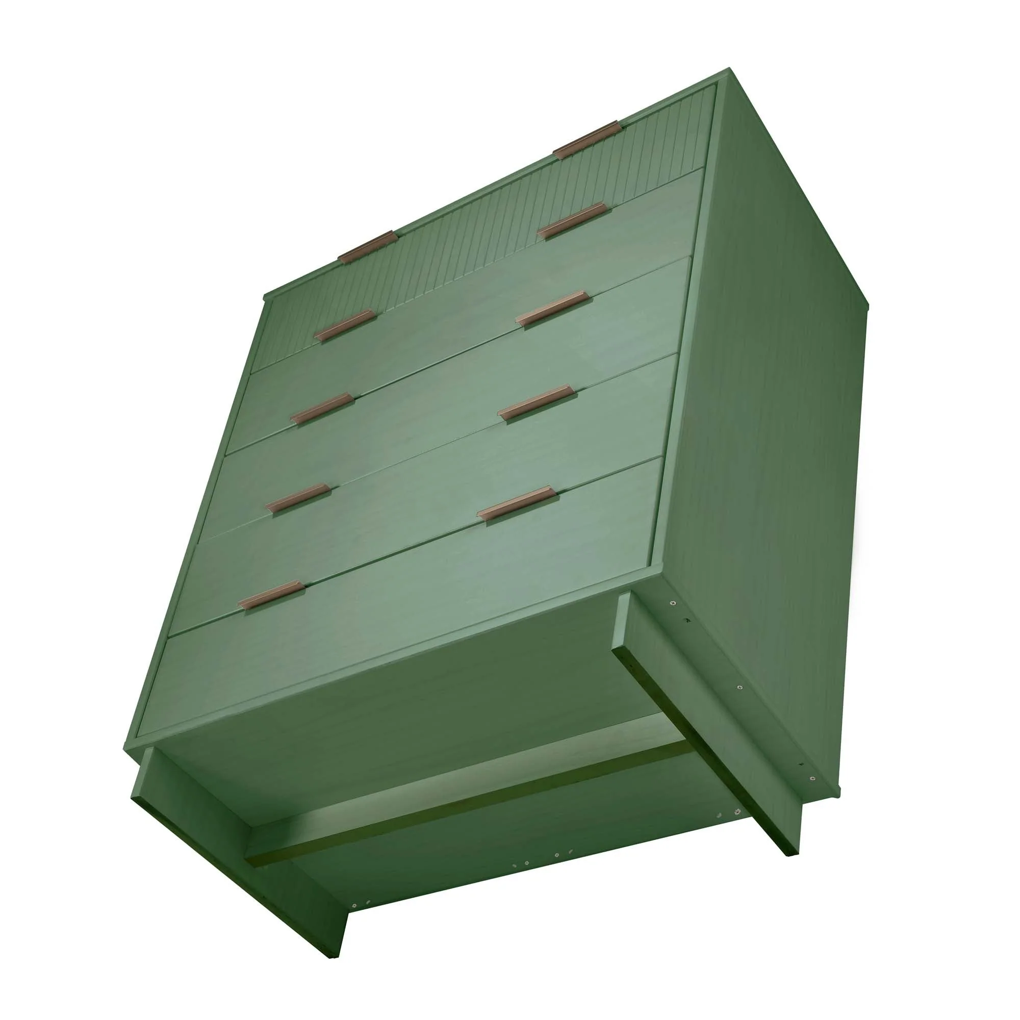 Granville 2-Piece Tall Chest and Standard Dresser Set in Sage Green - Image 18