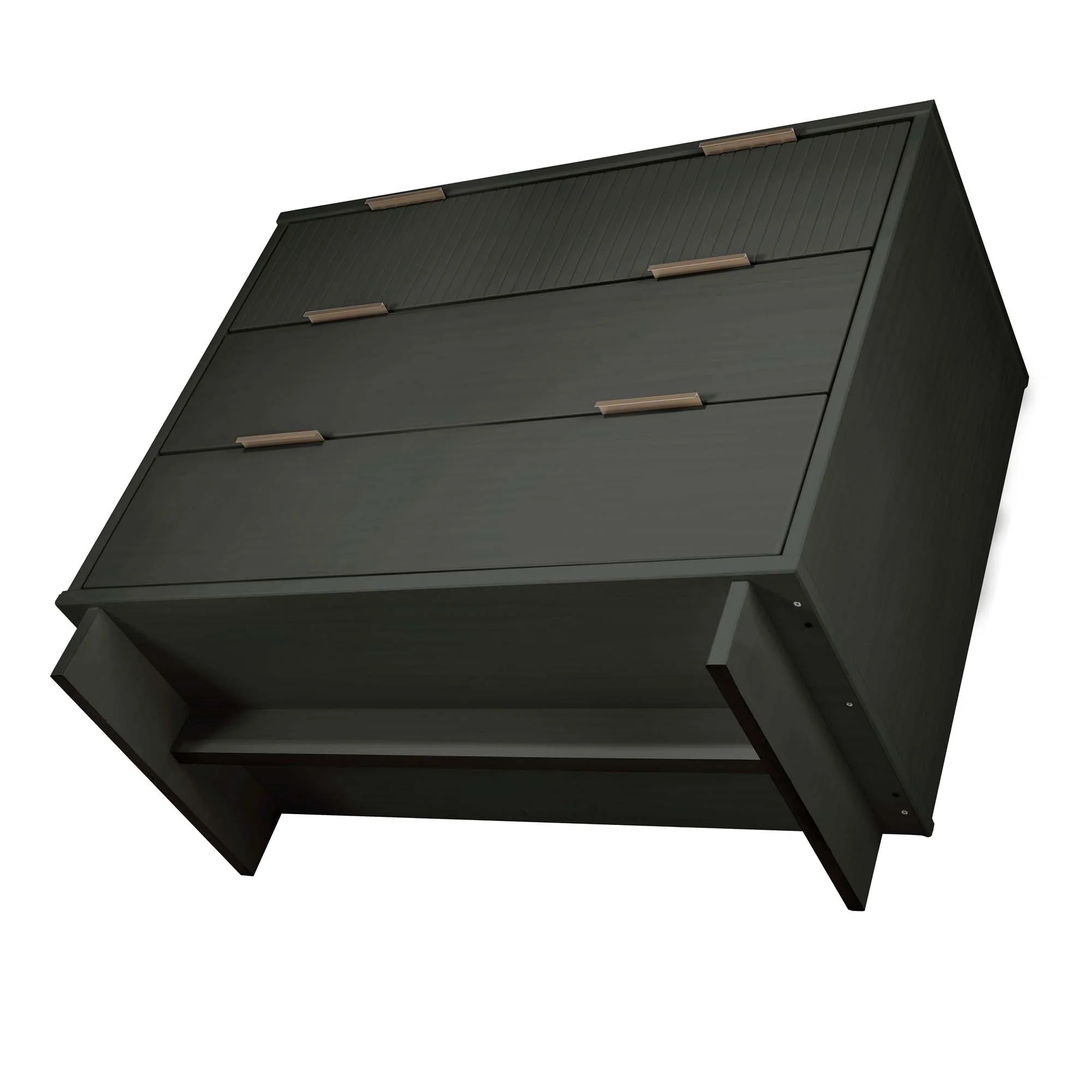 Granville 2-Piece Tall Narrow and Standard Dresser Set in Dark Grey - Image 19