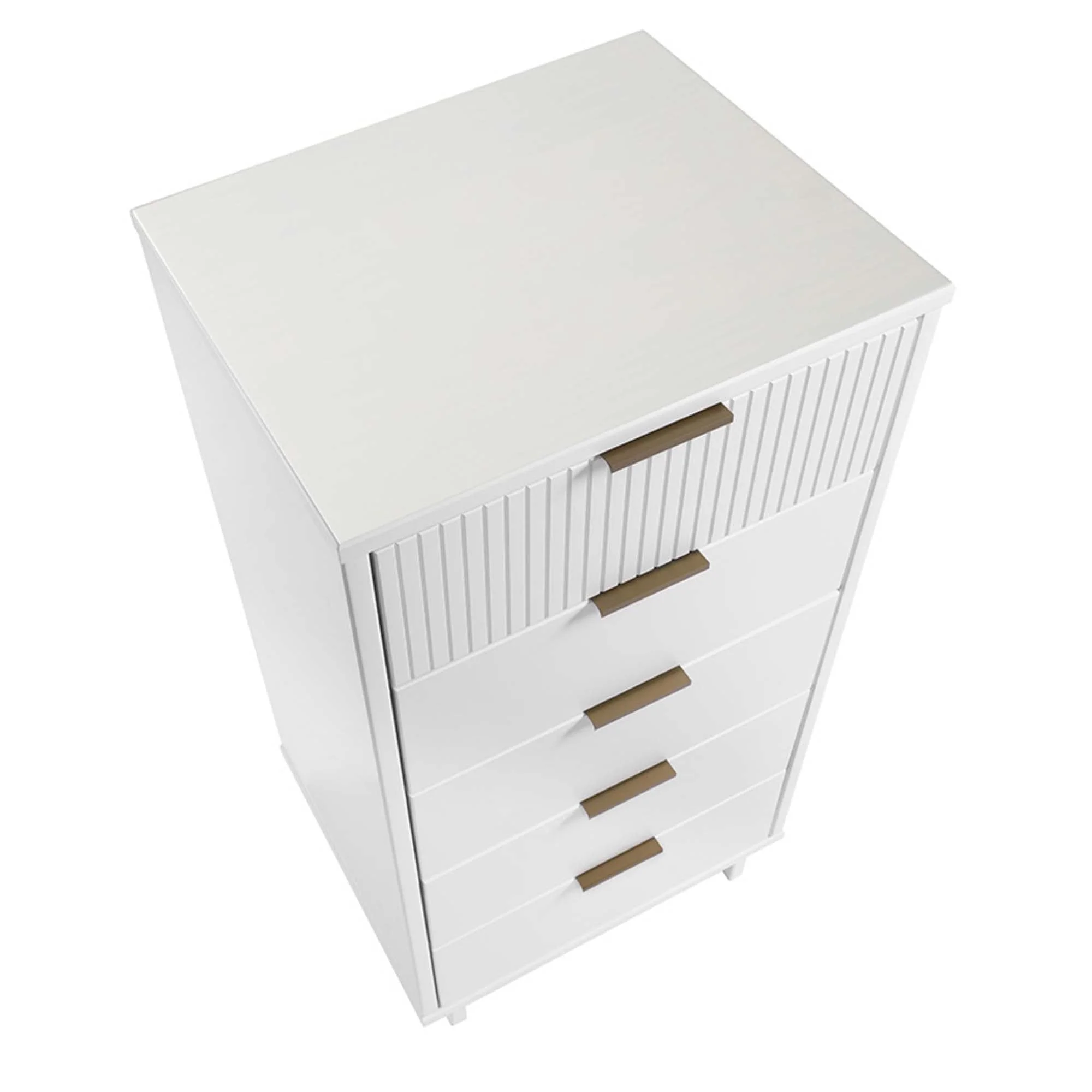 Granville 2-Piece Tall Narrow and Standard Dresser Set in White - Image 11