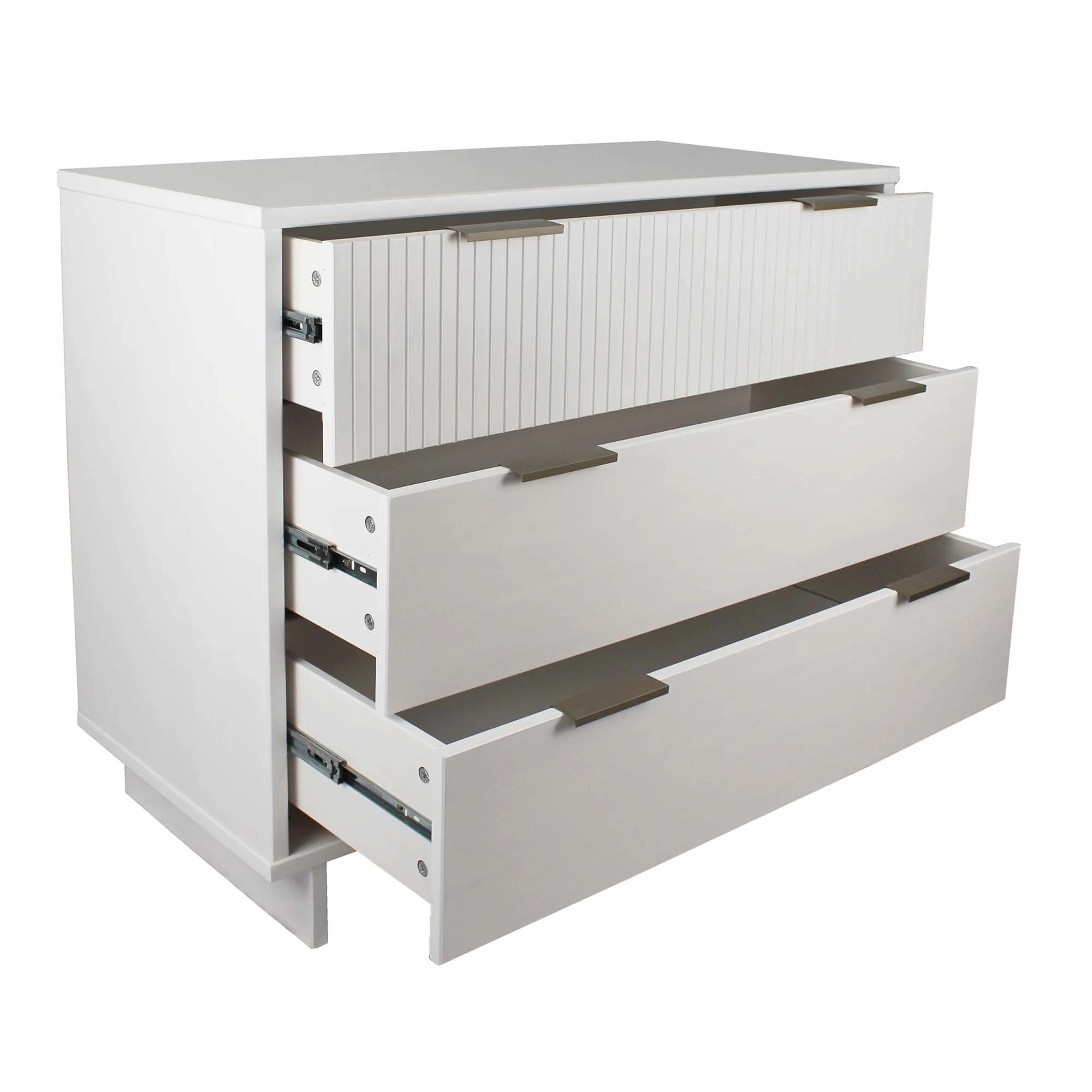 Granville 2-Piece Tall Narrow and Standard Dresser Set in White - Image 20