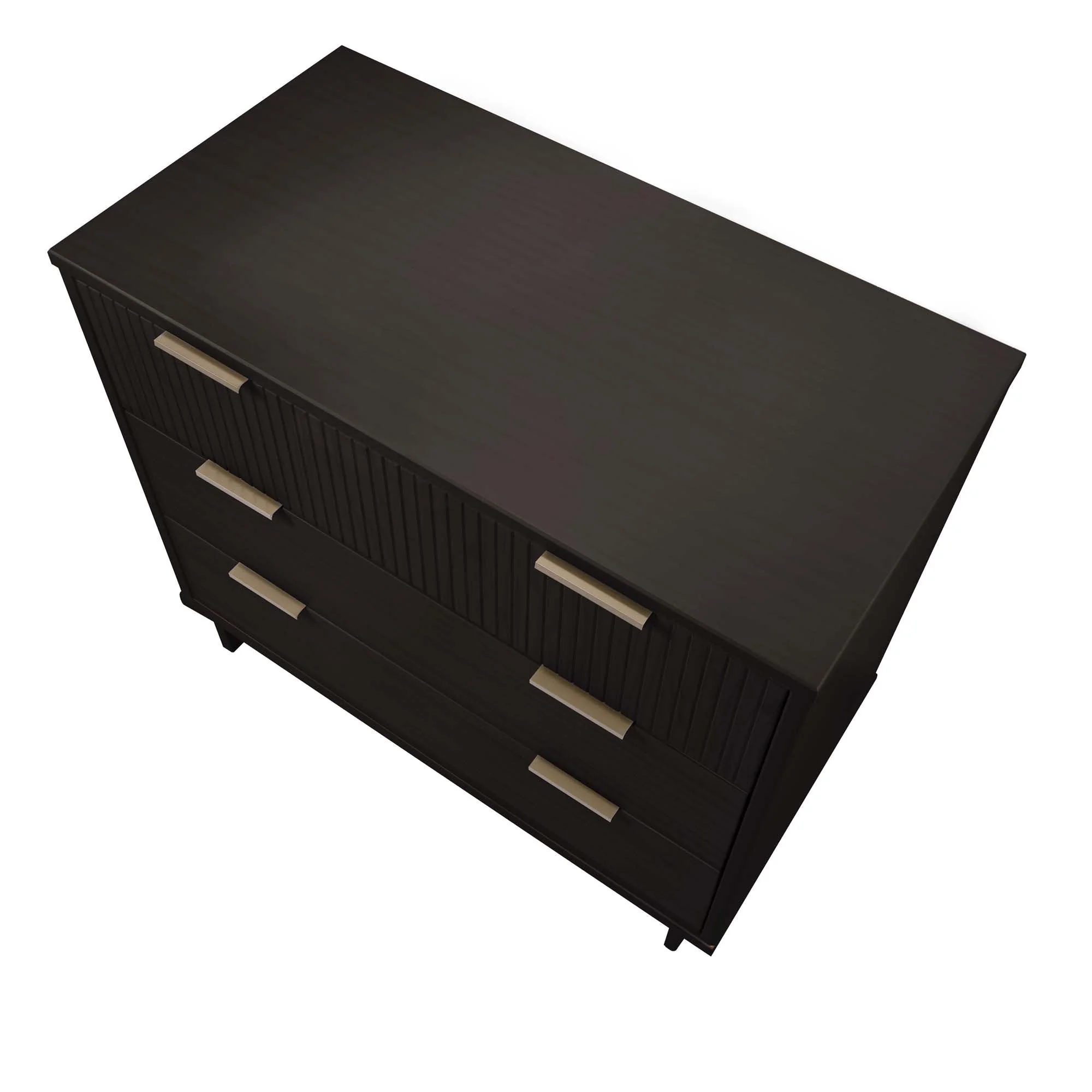 Granville 3-Piece Standard Dresser, Tall Narrow Chest and Nightstand Set in Black - Image 20
