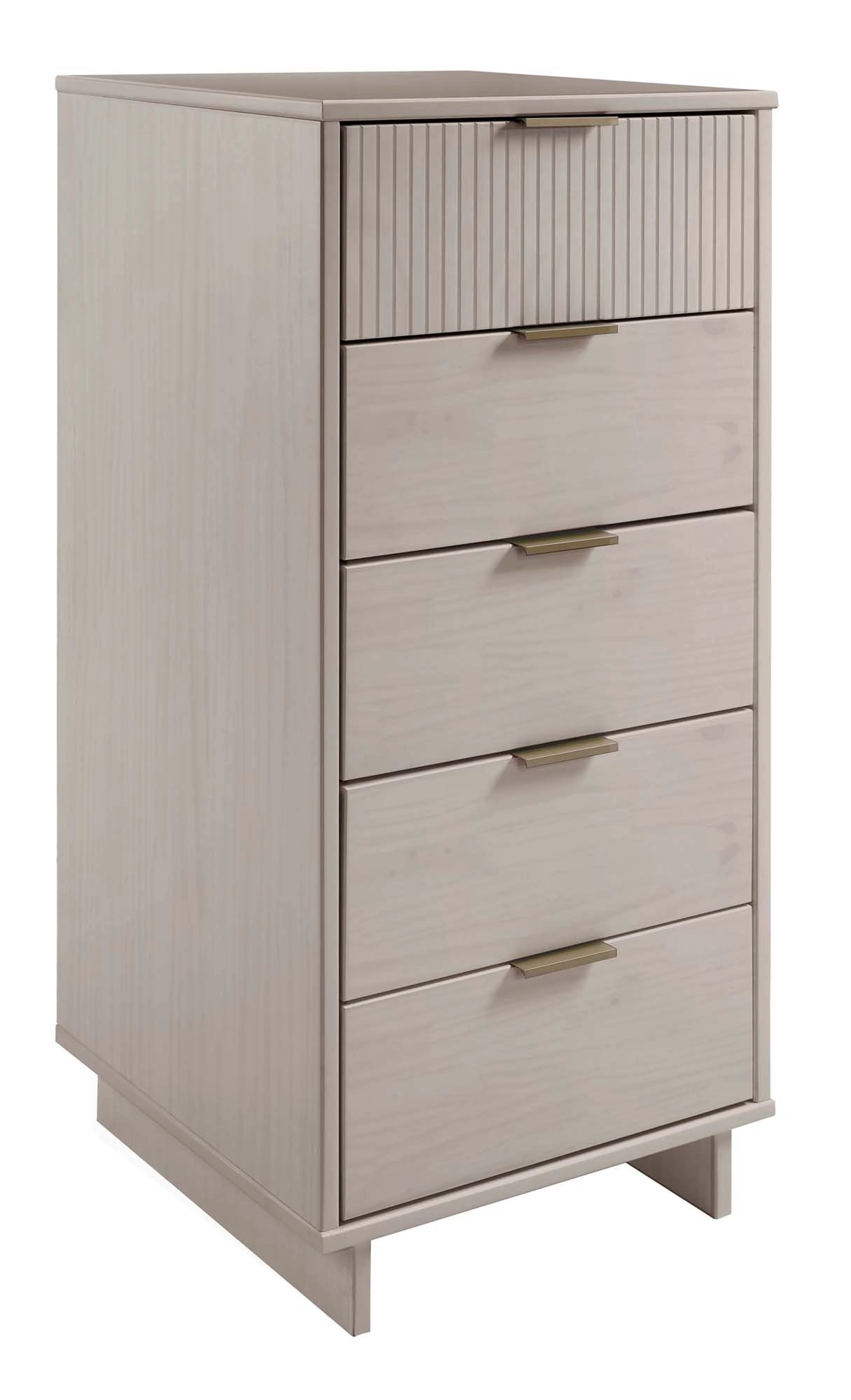 Granville 3-Piece Standard Dresser, Tall Narrow Chest and Nightstand Set in Light Grey - Image 11