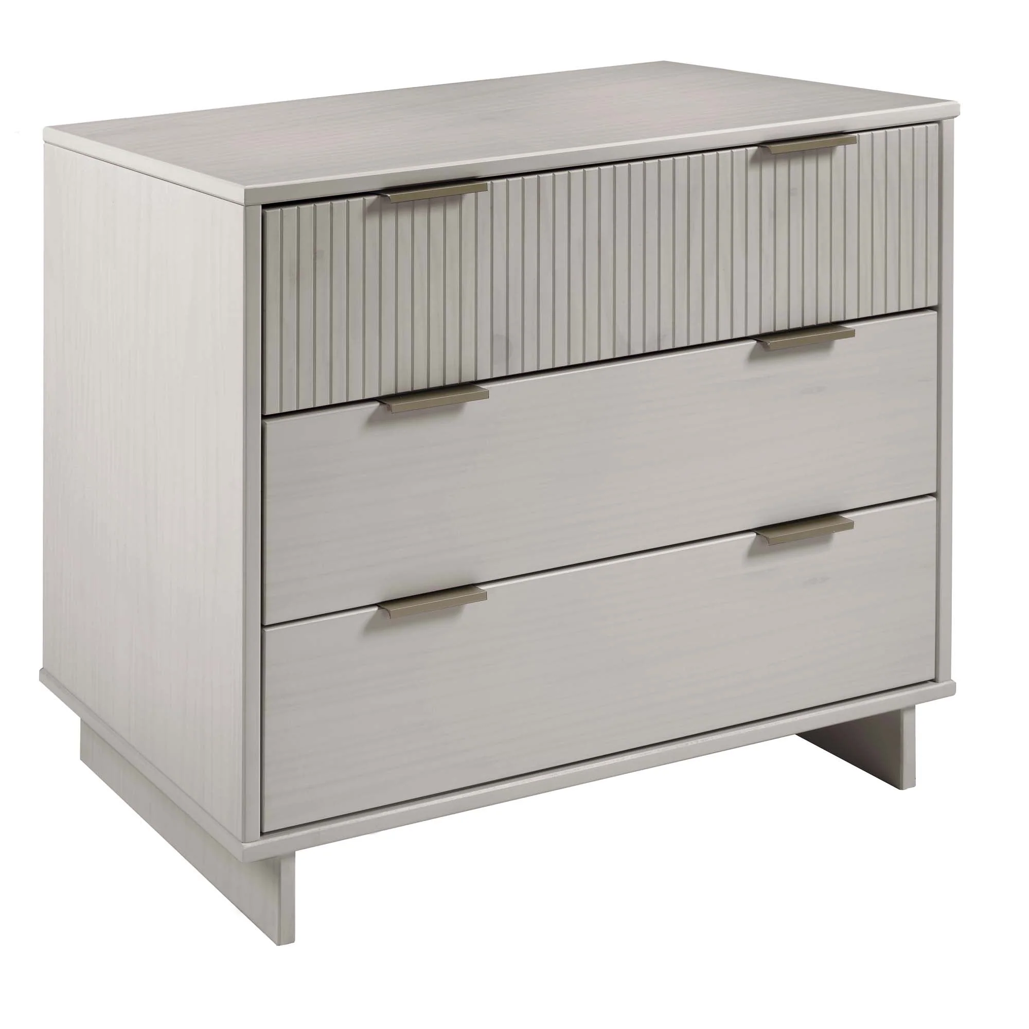 Granville 3-Piece Standard Dresser, Tall Narrow Chest and Nightstand Set in Light Grey - Image 18