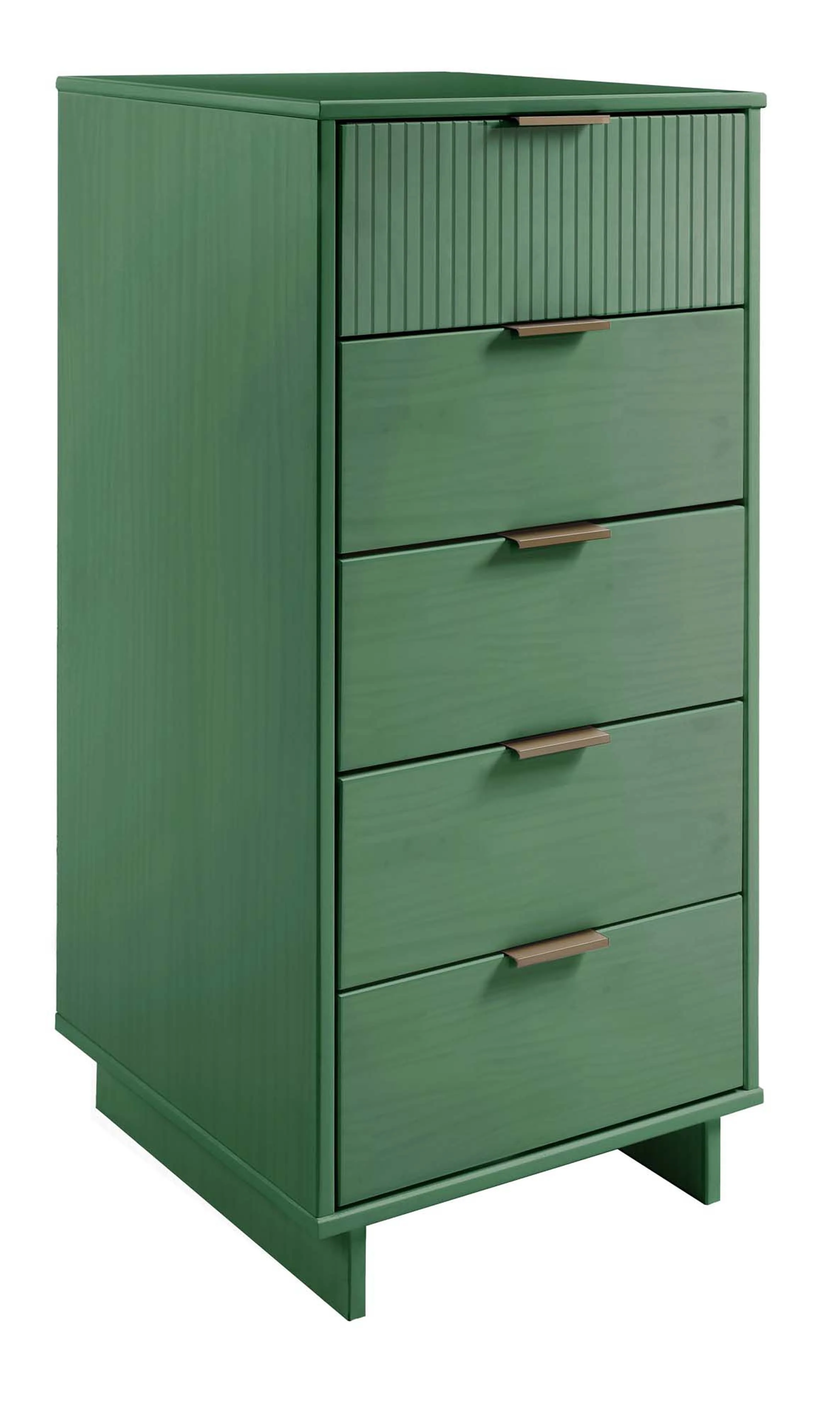 Granville 3-Piece Standard Dresser, Tall Narrow Chest and Nightstand Set in Sage Green - Image 11