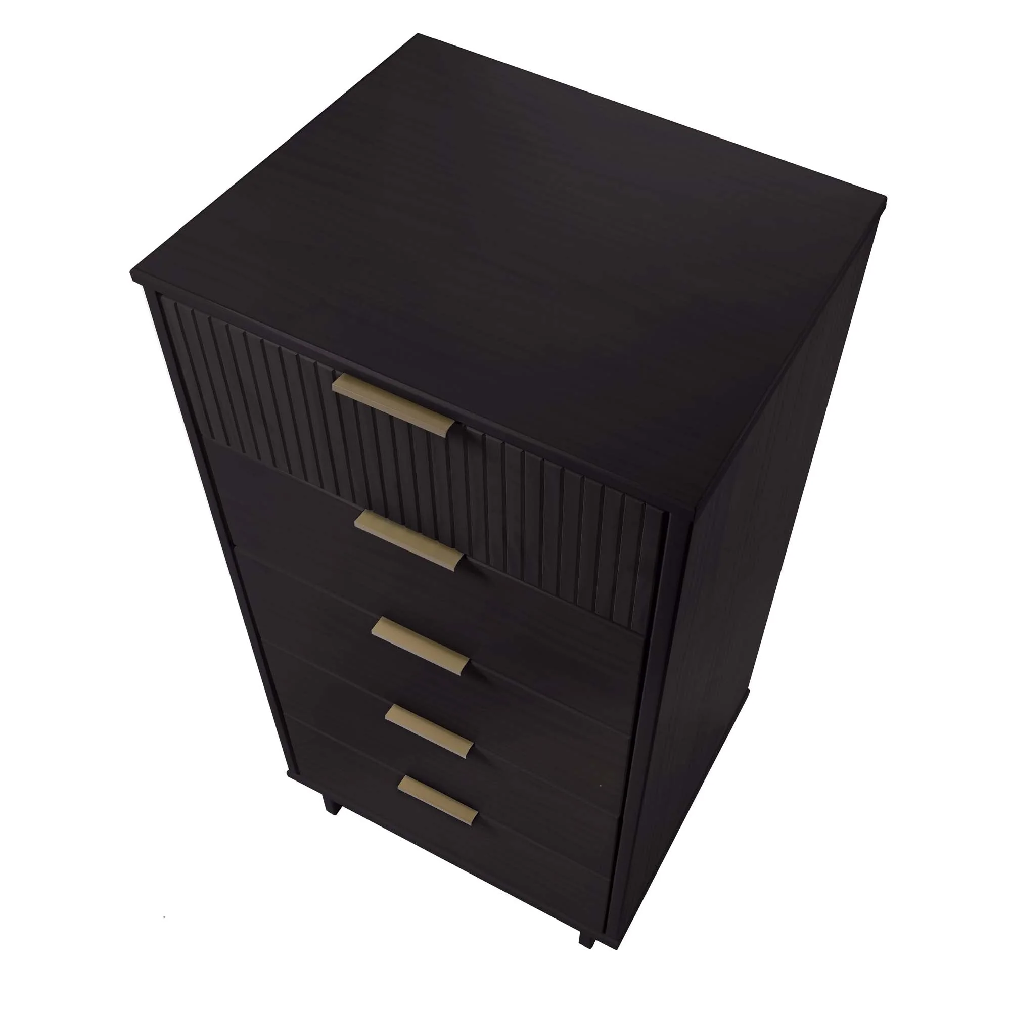 Granville 3-Piece Tall Narrow Chest, Double Dresser and Nightstand Set in Black - Image 13