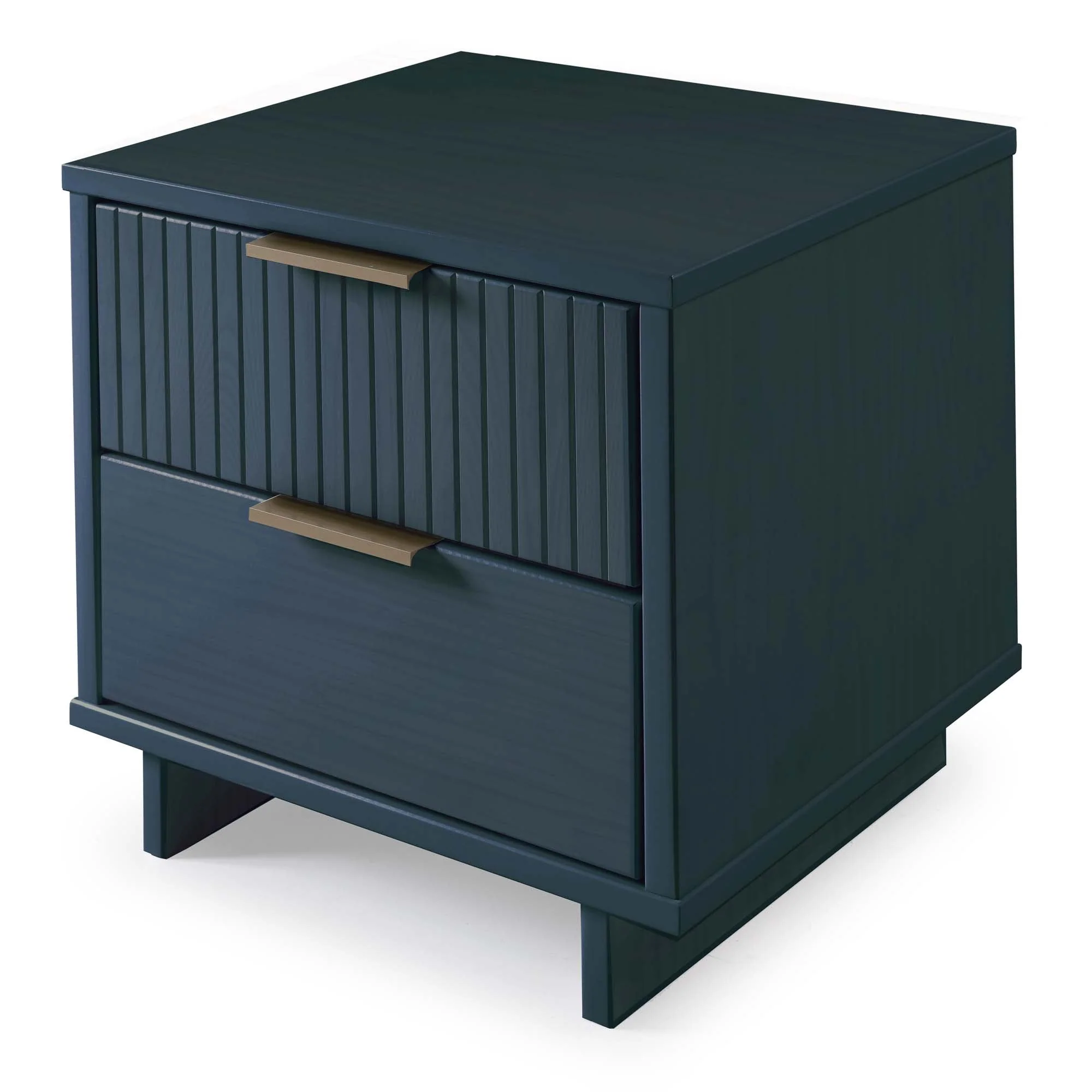 Granville 3-Piece Tall Narrow Chest, Double Dresser and Nightstand Set in Midnight Blue - Image 23