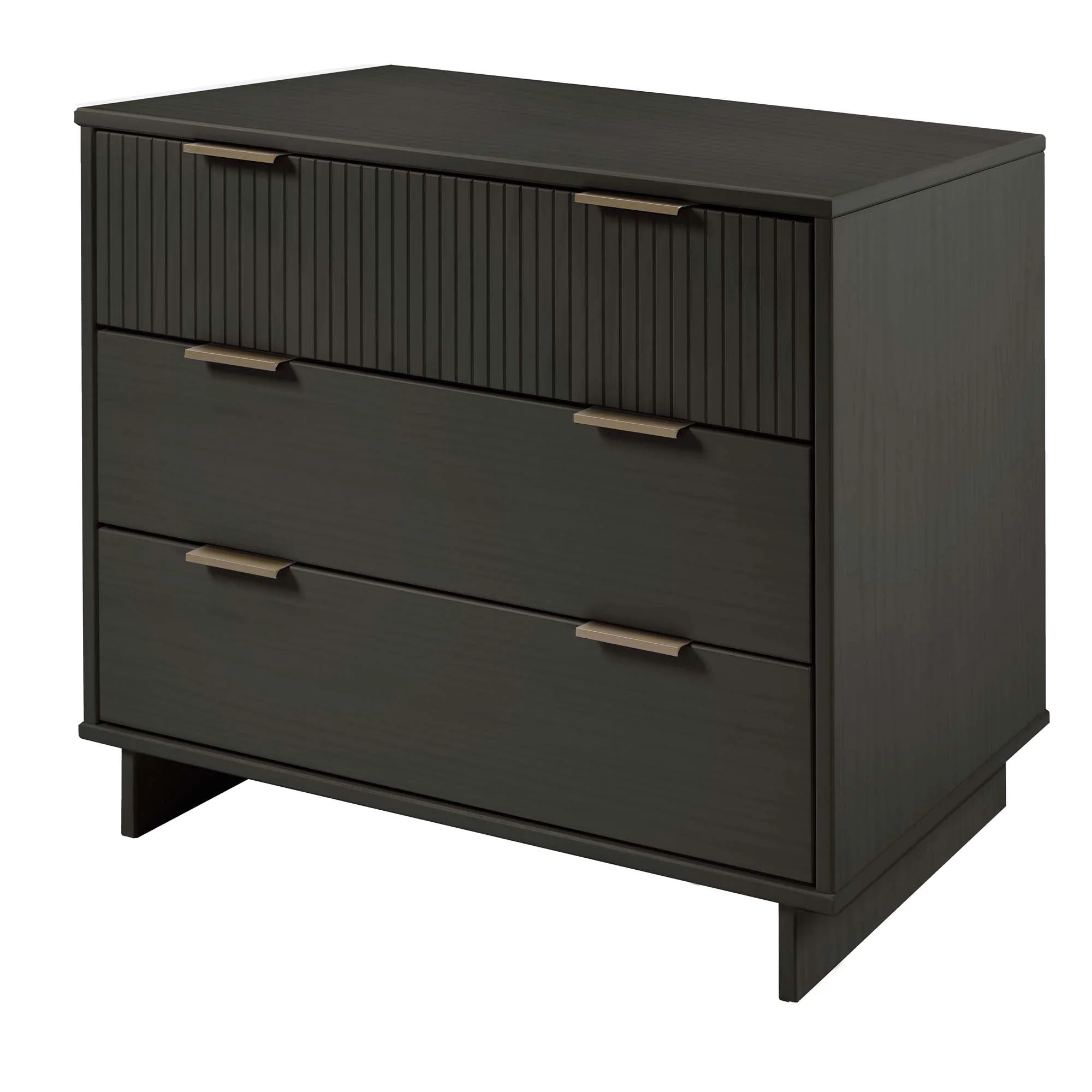 Granville 3-Piece Tall Narrow Chest, Double Dresser Set and Standard Dresser Set in Dark Grey - Image 17