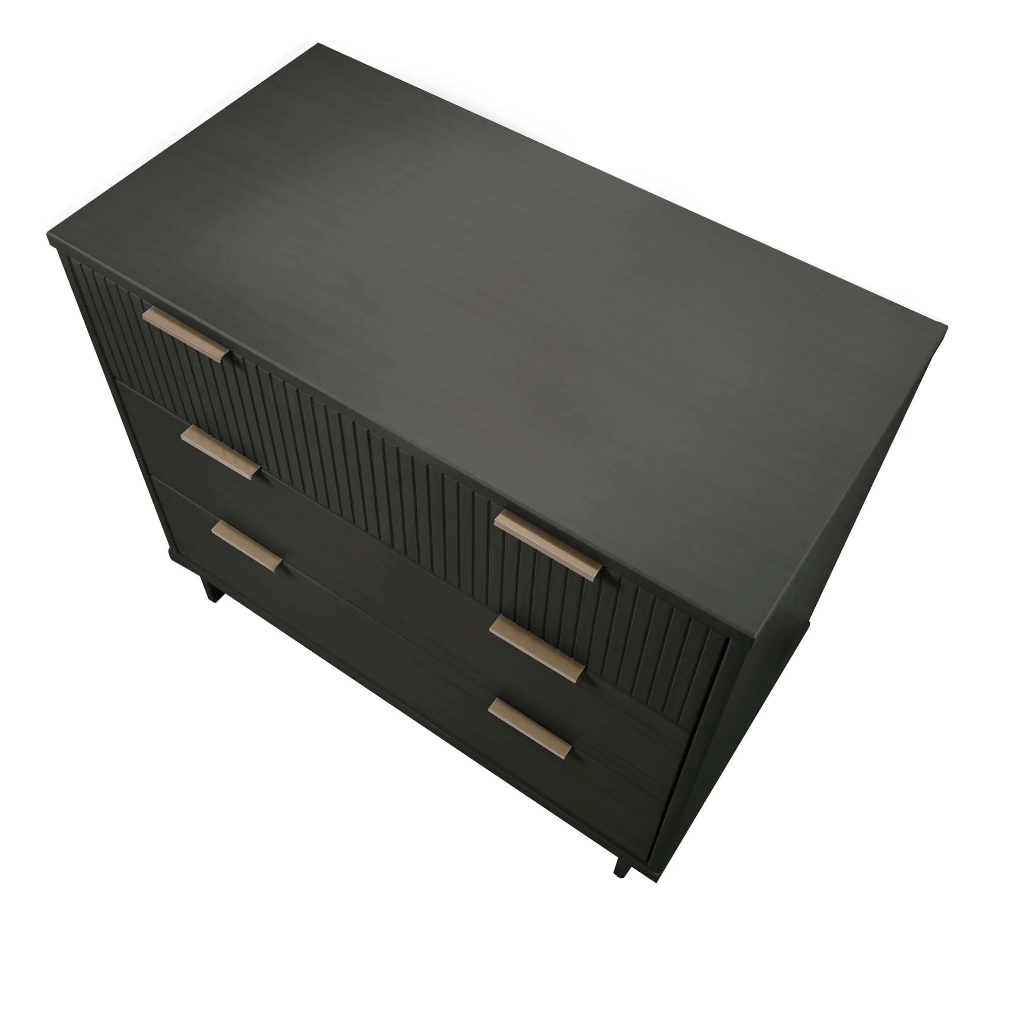 Granville 3-Piece Tall Narrow Chest, Double Dresser Set and Standard Dresser Set in Dark Grey - Image 20