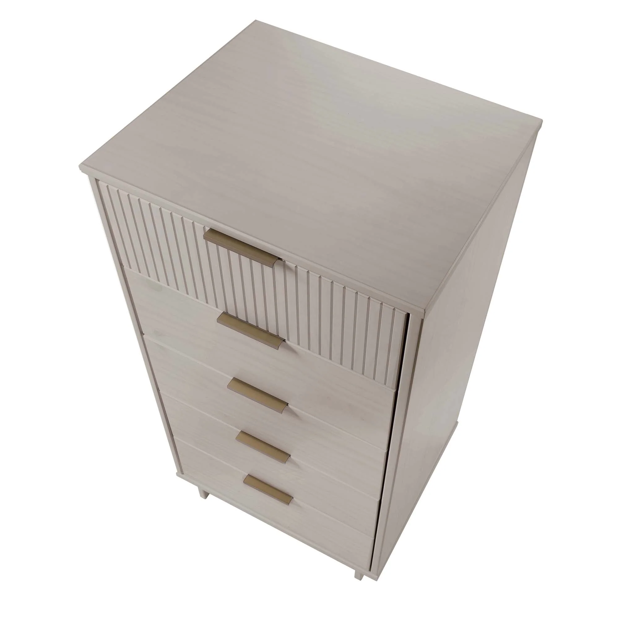 Granville 3-Piece Tall Narrow Chest, Double Dresser Set and Standard Dresser Set in Light Grey - Image 13