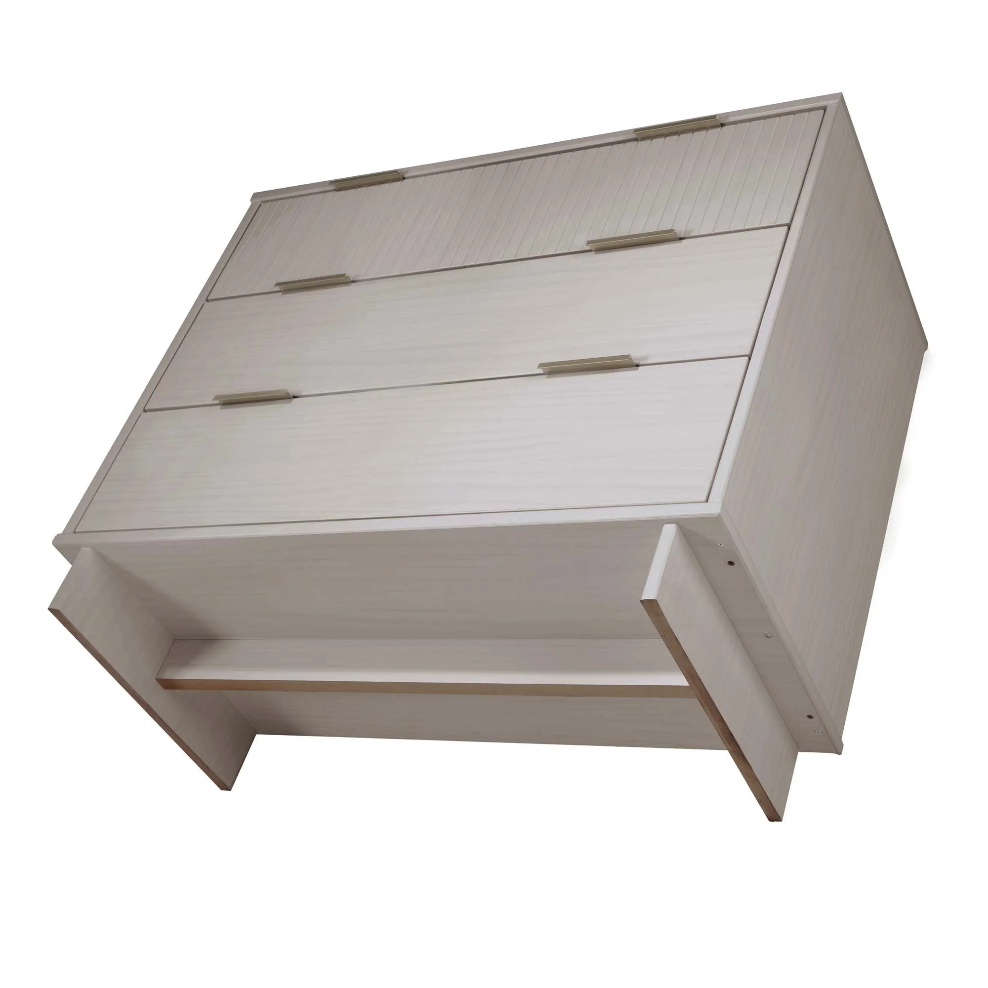 Granville 3-Piece Tall Narrow Chest, Double Dresser Set and Standard Dresser Set in Light Grey - Image 21