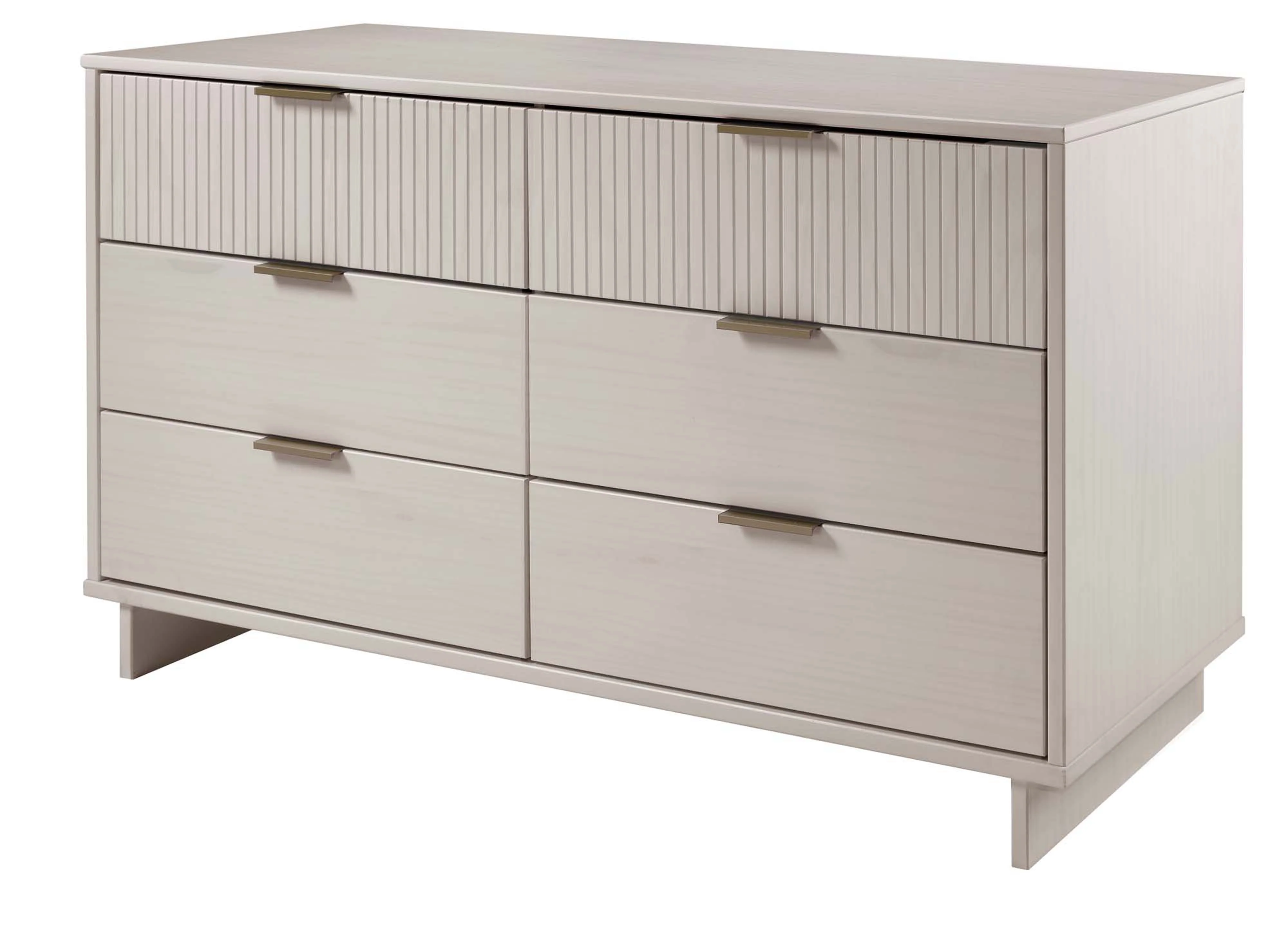 Granville 3-Piece Tall Narrow Chest, Double Dresser Set and Standard Dresser Set in Light Grey - Image 23