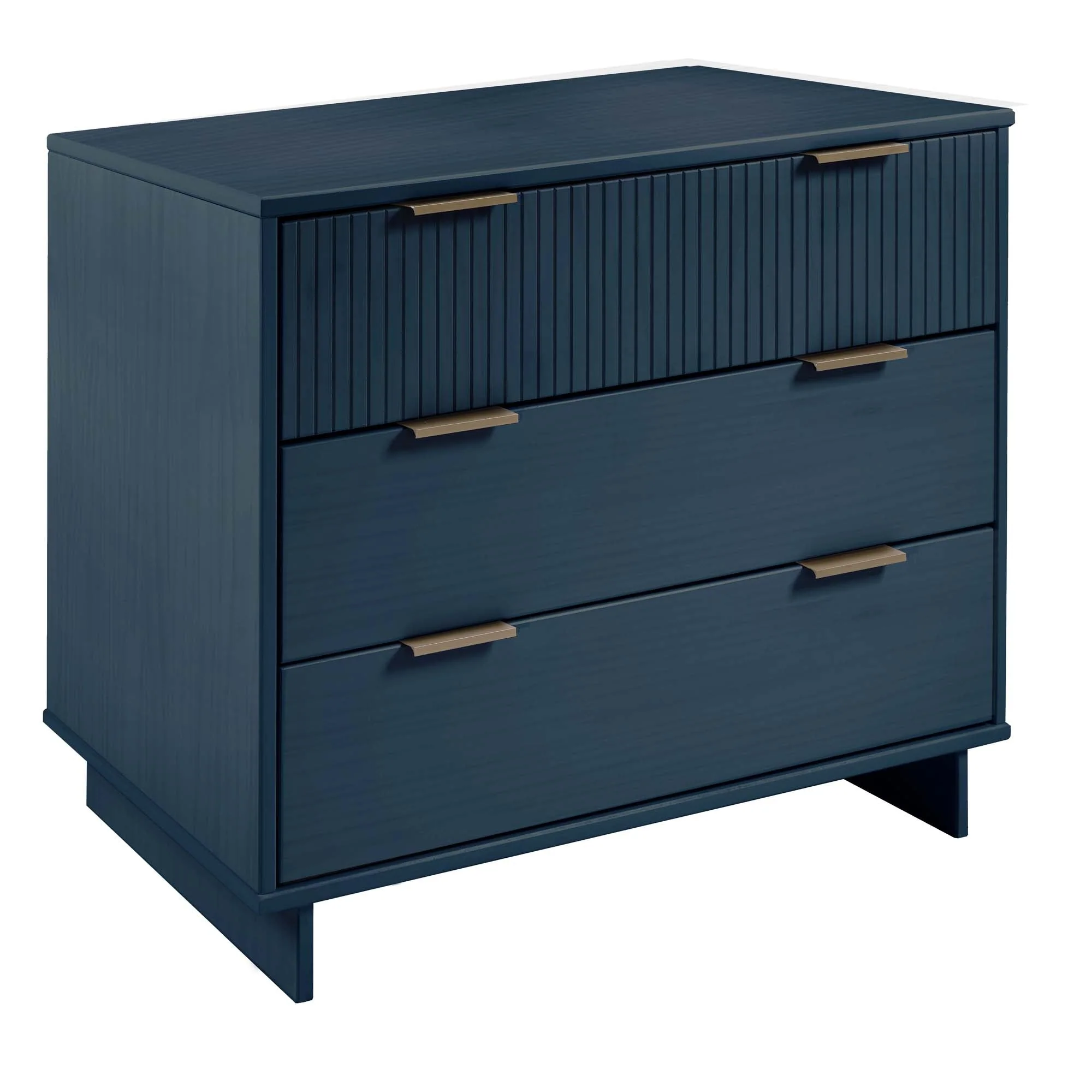 Granville 3-Piece Tall Narrow Chest, Double Dresser Set and Standard Dresser Set in Midnight Blue - Image 18