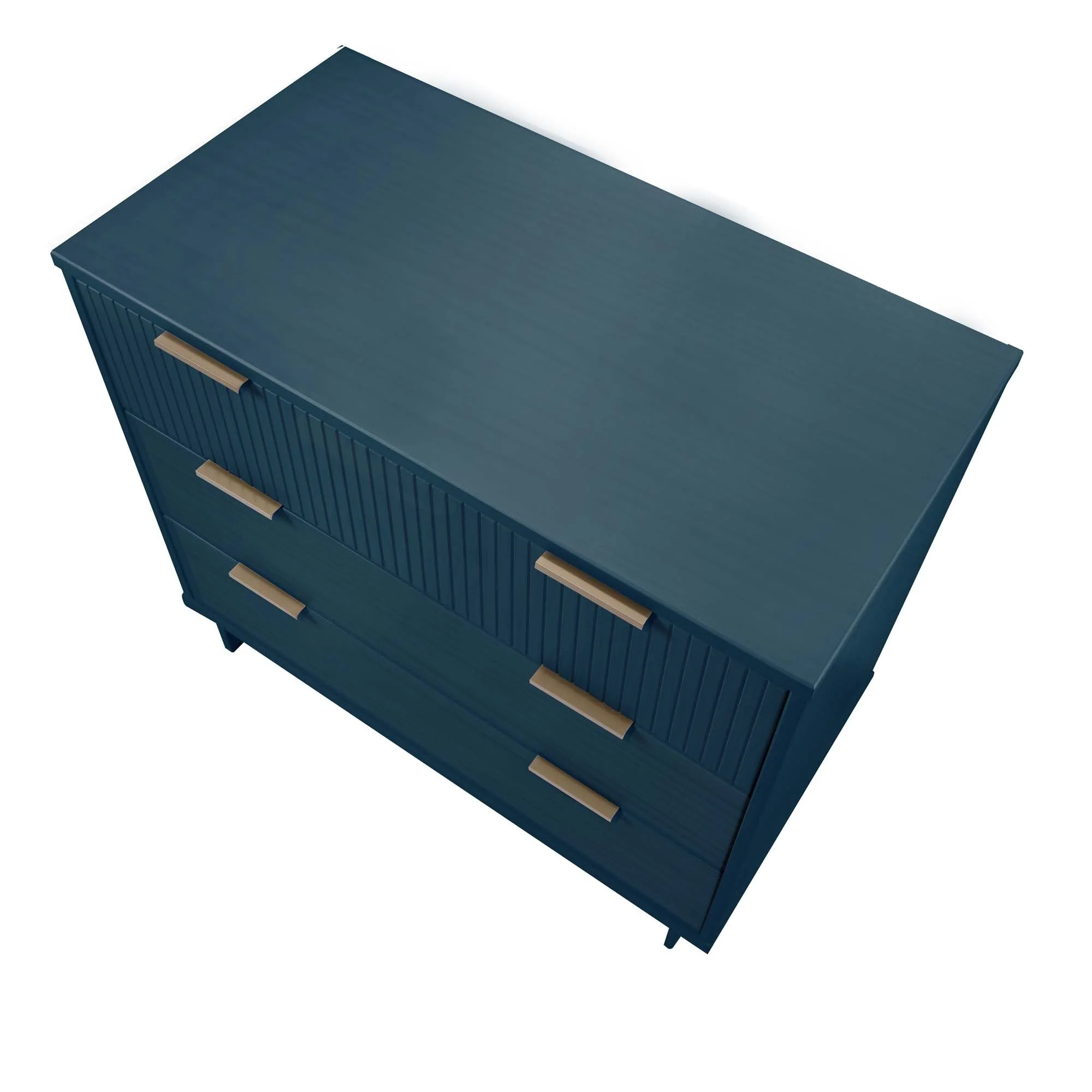 Granville 3-Piece Tall Narrow Chest, Double Dresser Set and Standard Dresser Set in Midnight Blue - Image 20