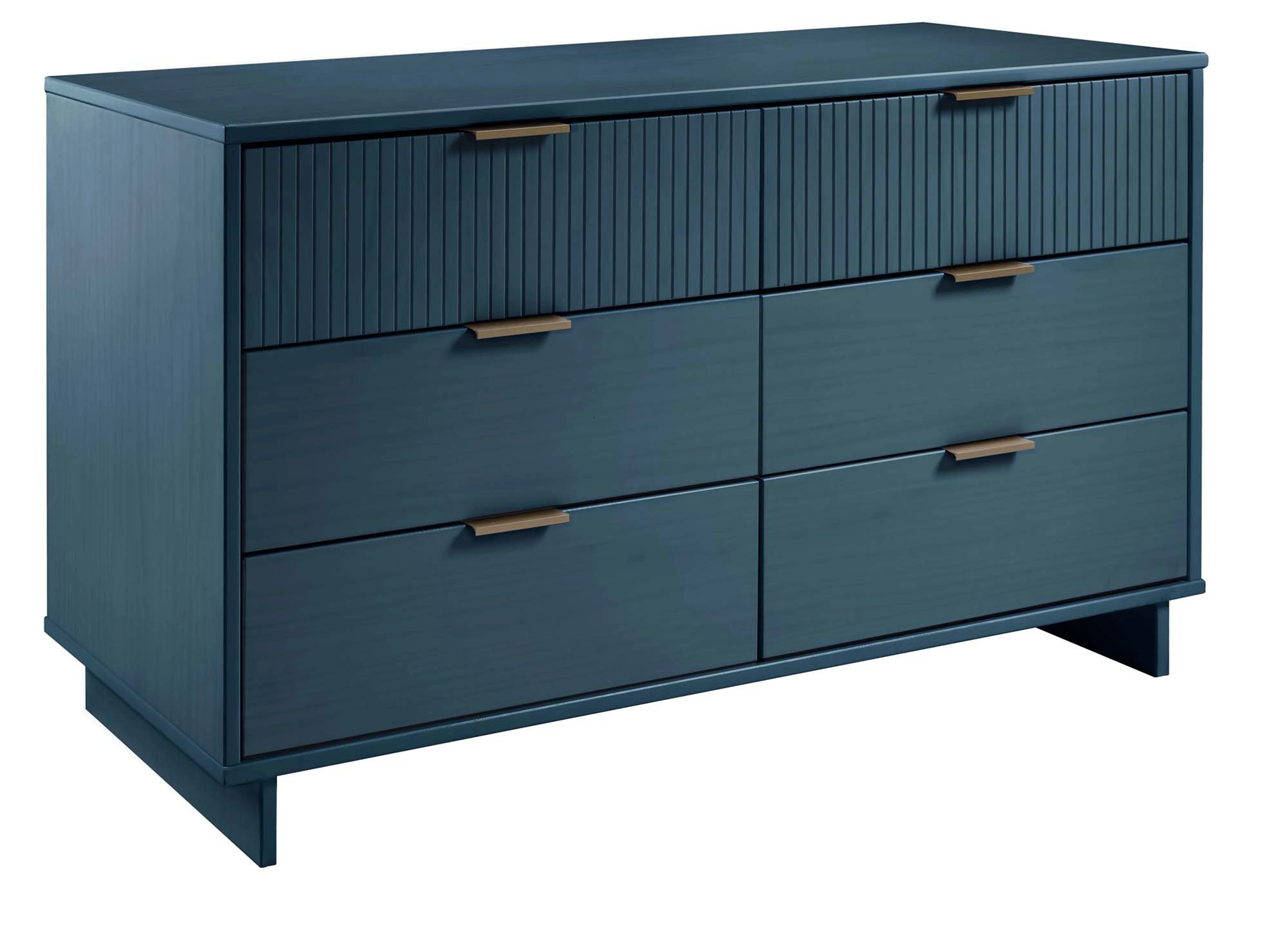 Granville 3-Piece Tall Narrow Chest, Double Dresser Set and Standard Dresser Set in Midnight Blue - Image 24