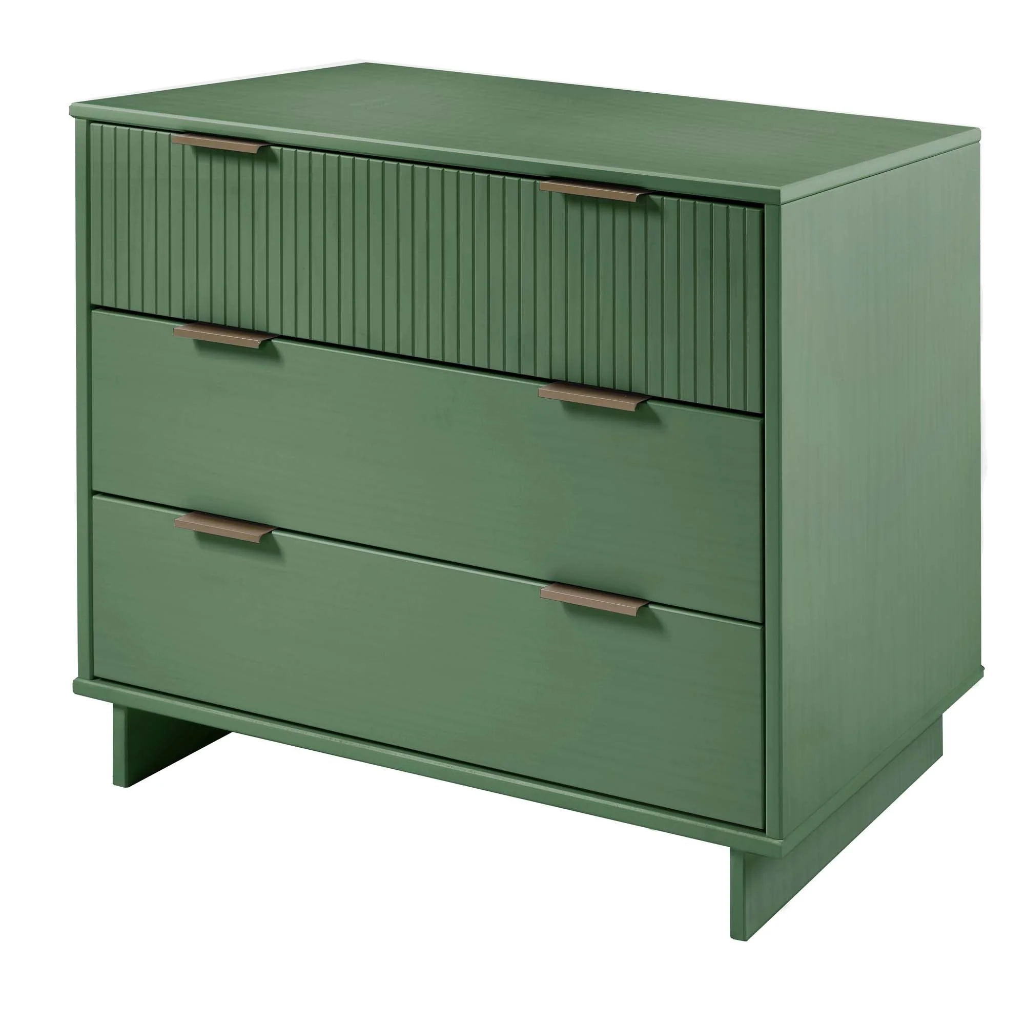 Granville 3-Piece Tall Narrow Chest, Double Dresser Set and Standard Dresser Set in Sage Green - Image 17