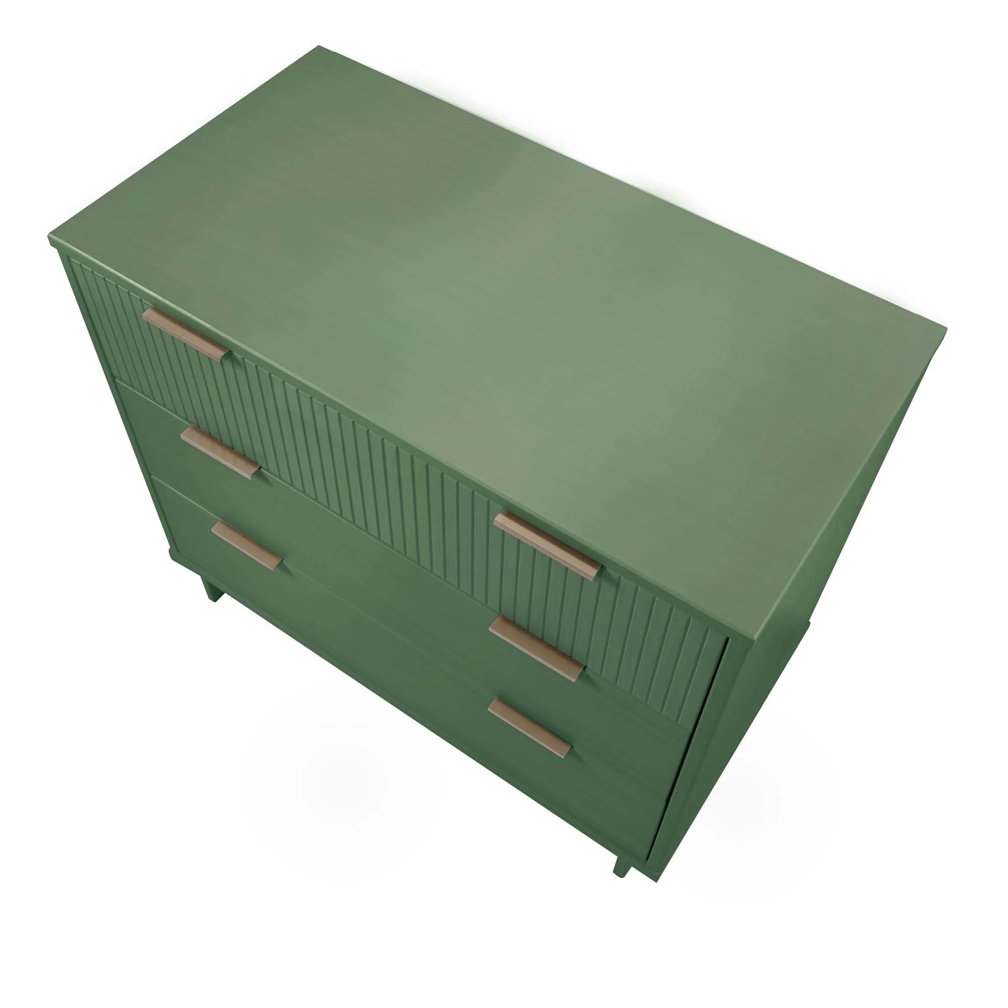 Granville 3-Piece Tall Narrow Chest, Double Dresser Set and Standard Dresser Set in Sage Green - Image 20