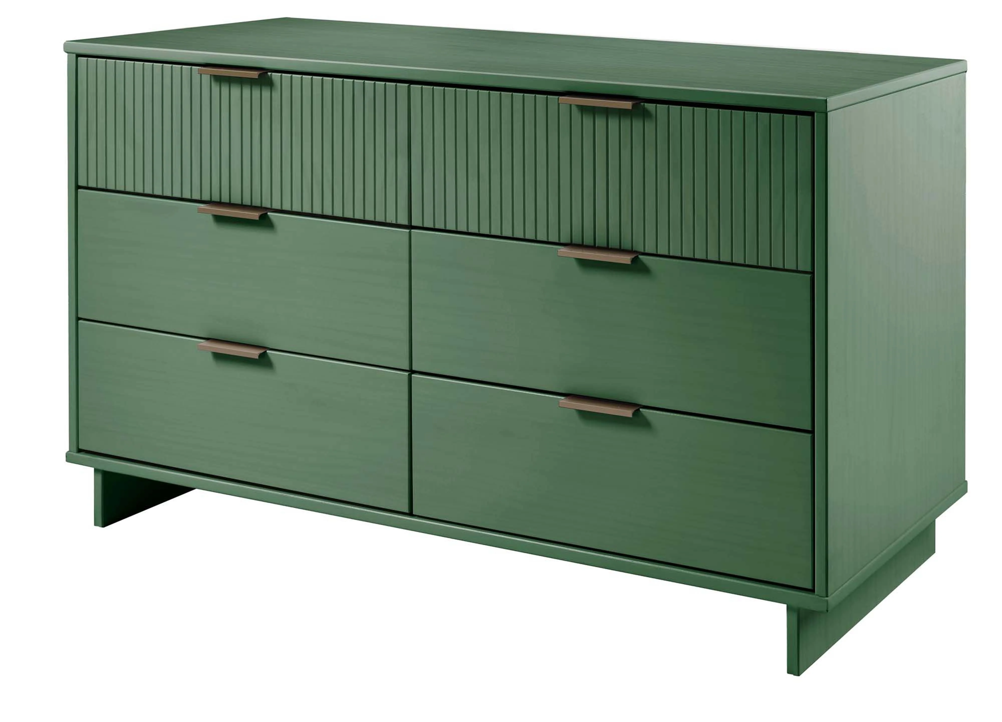 Granville 3-Piece Tall Narrow Chest, Double Dresser Set and Standard Dresser Set in Sage Green - Image 23