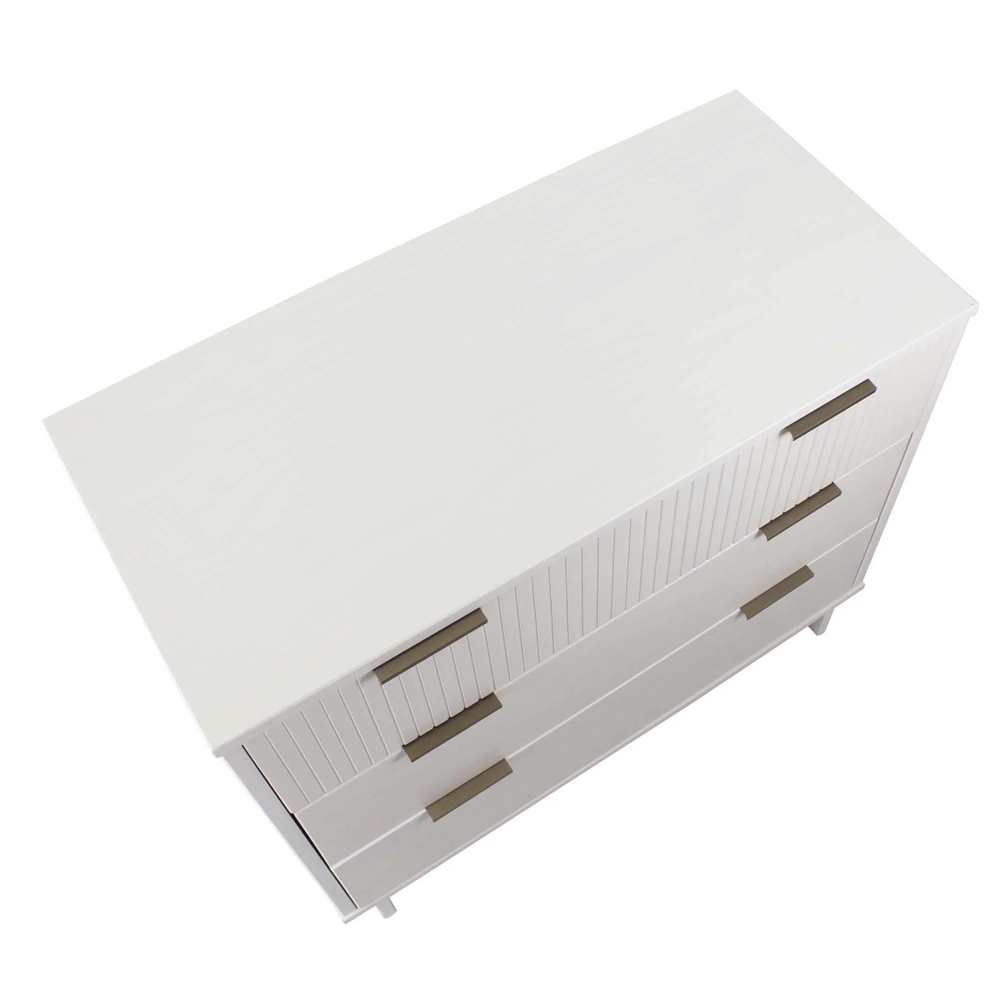 Granville 3-Piece Tall Narrow Chest, Double Dresser Set and Standard Dresser Set in White - Image 20