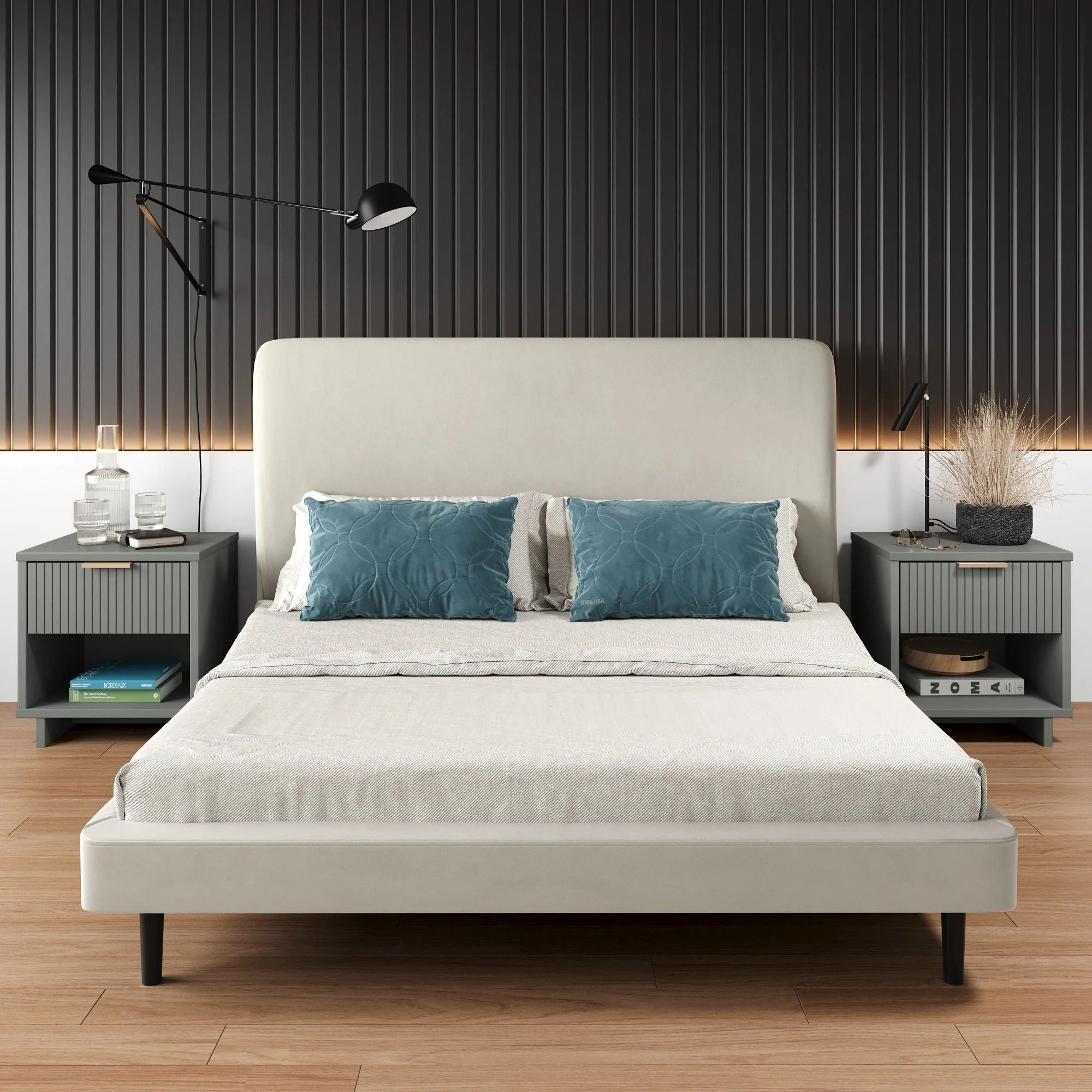 Granville Nightstand 1.0 in Light Grey (set of 2) - Image 2