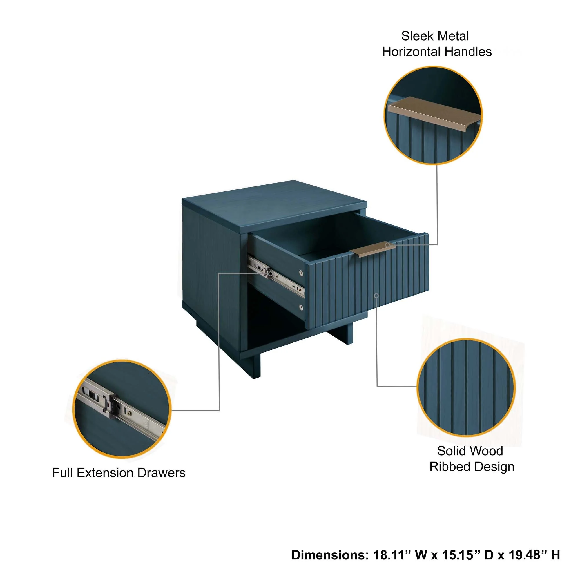 Granville Nightstand 1.0 in Midnight Blue - Image 4