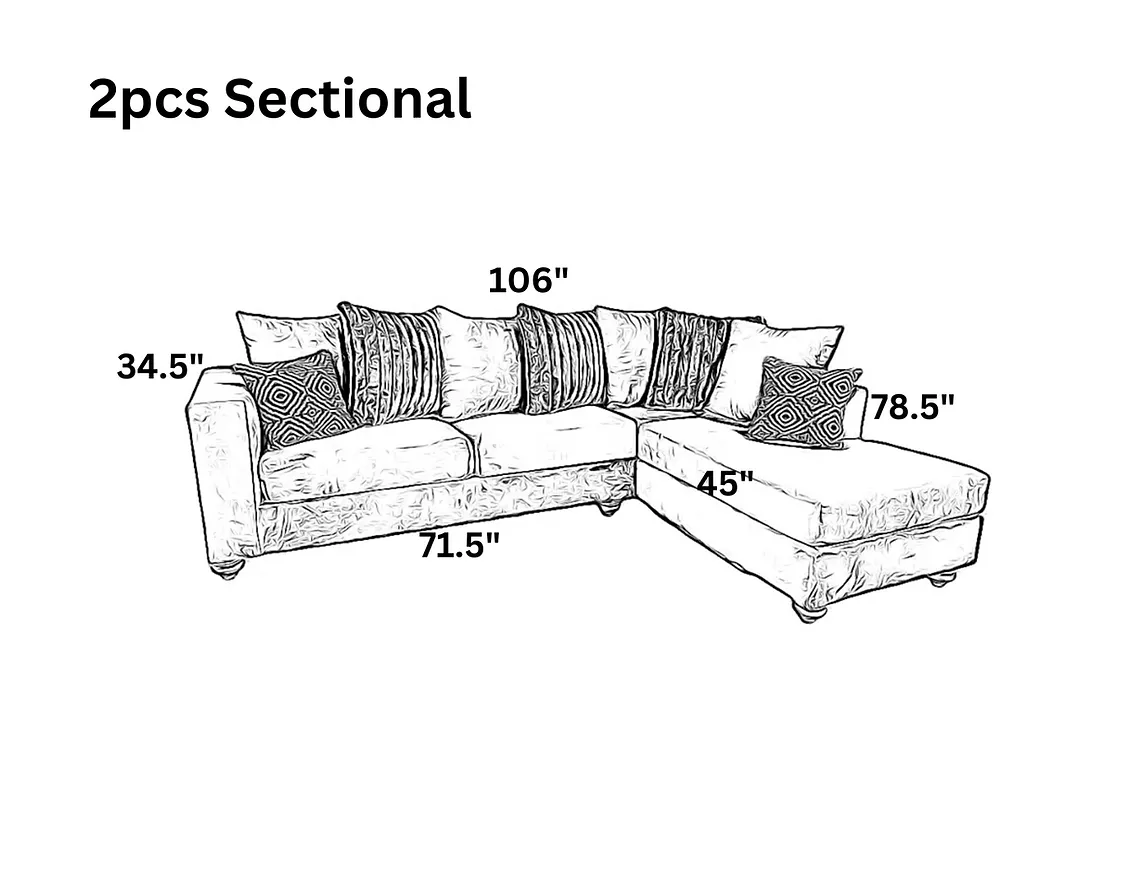 Graphite Black Right Arm Facing (RAF) Sectional - Image 4