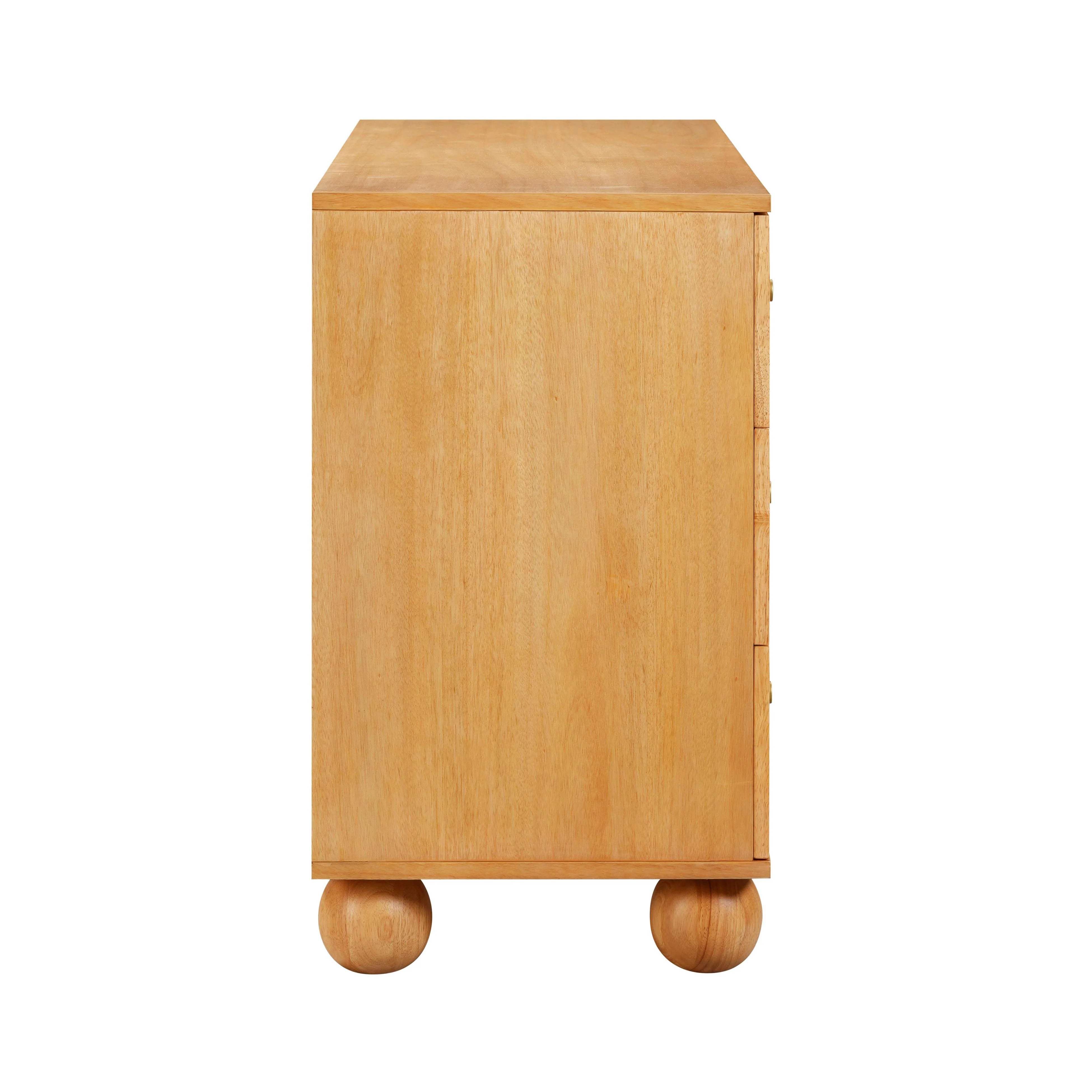 Grappa Natural Wood & Rattan Wavy Dresser - Image 3