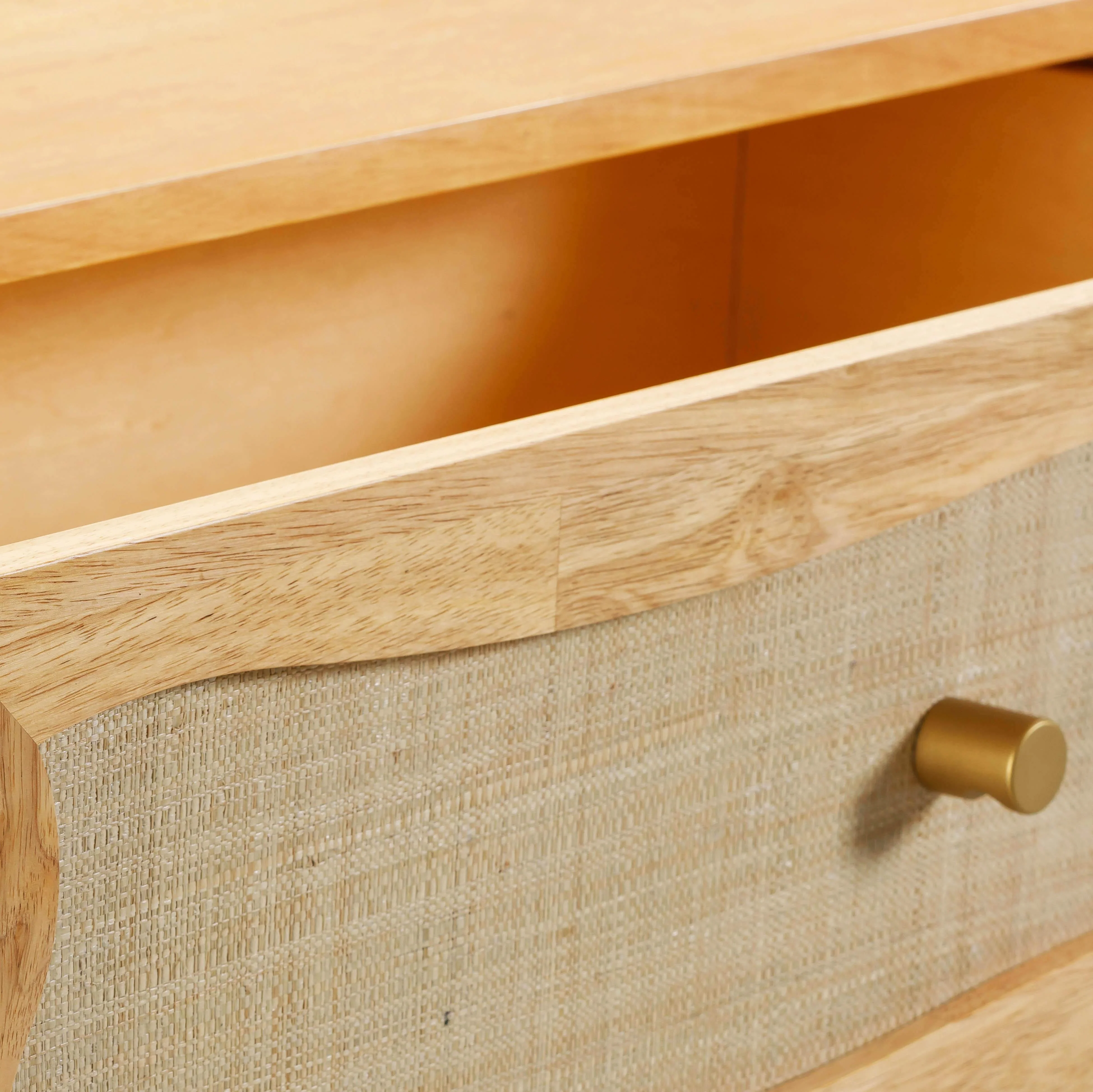 Grappa Natural Wood & Rattan Wavy Dresser - Image 4