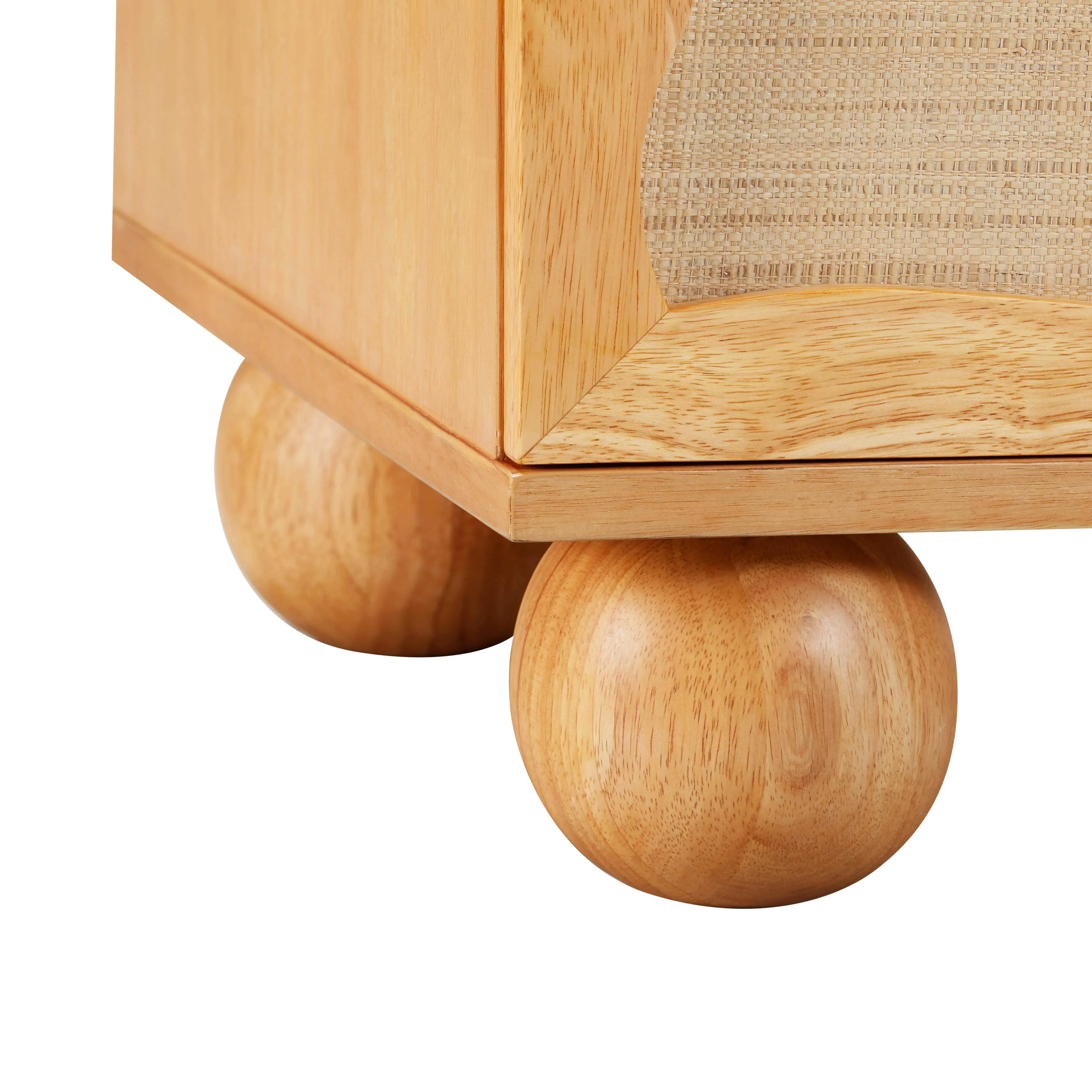 Grappa Natural Wood & Rattan Wavy Dresser - Image 5