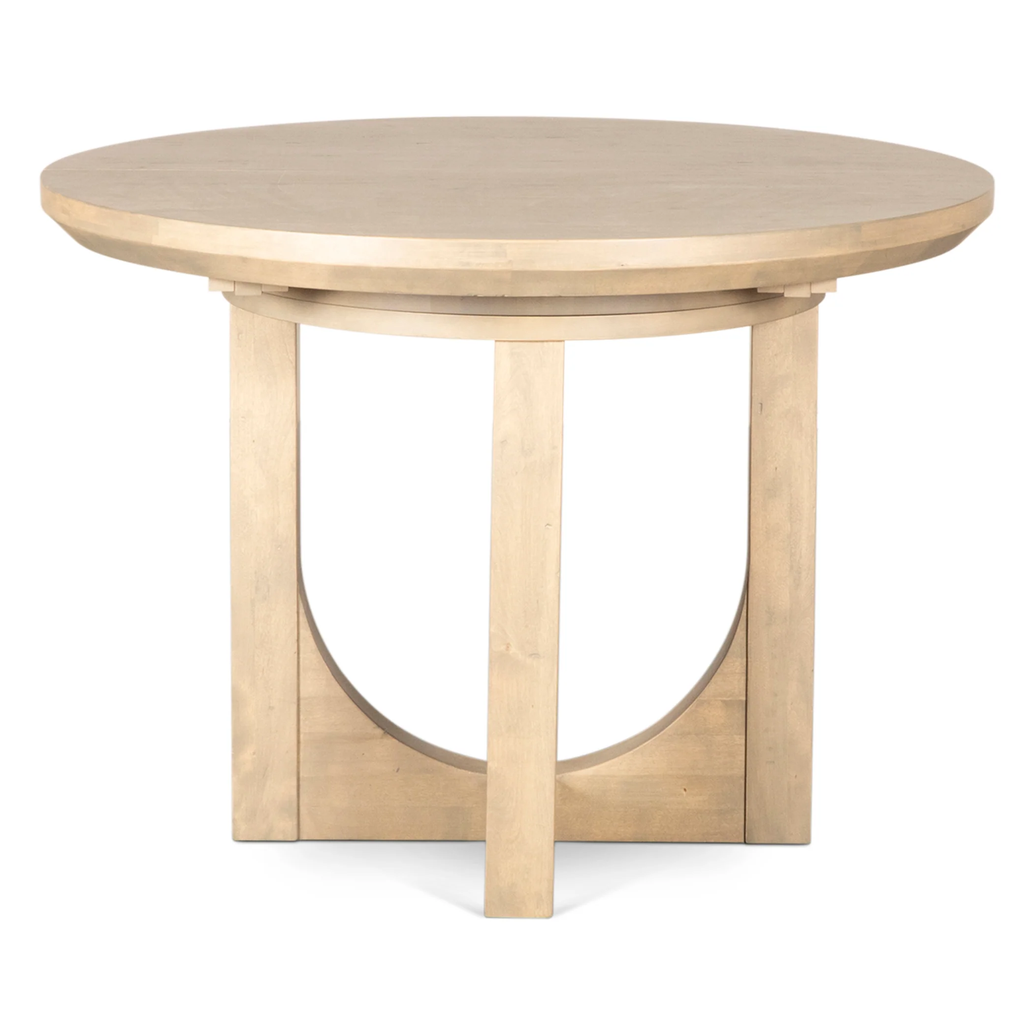 Grassroots Mission 42-60" Round Extension Dining Table in Gray Birch - Image 10