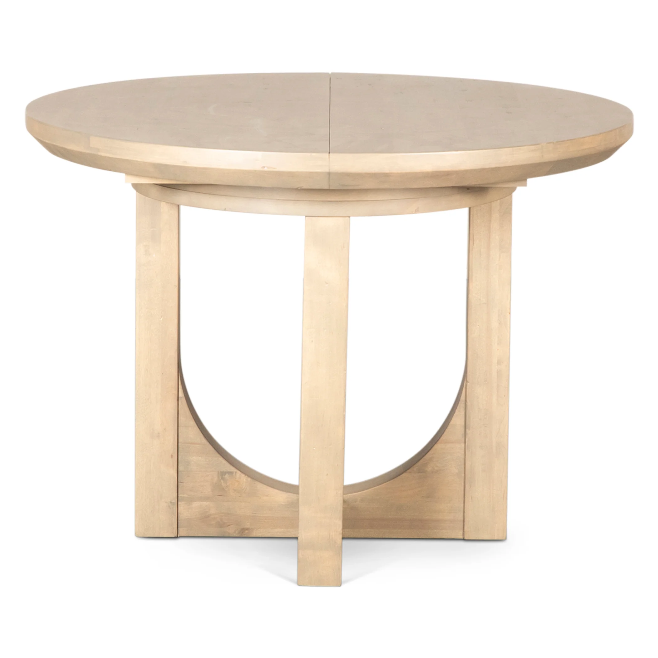 Grassroots Mission 42-60" Round Extension Dining Table in Gray Birch - Image 12