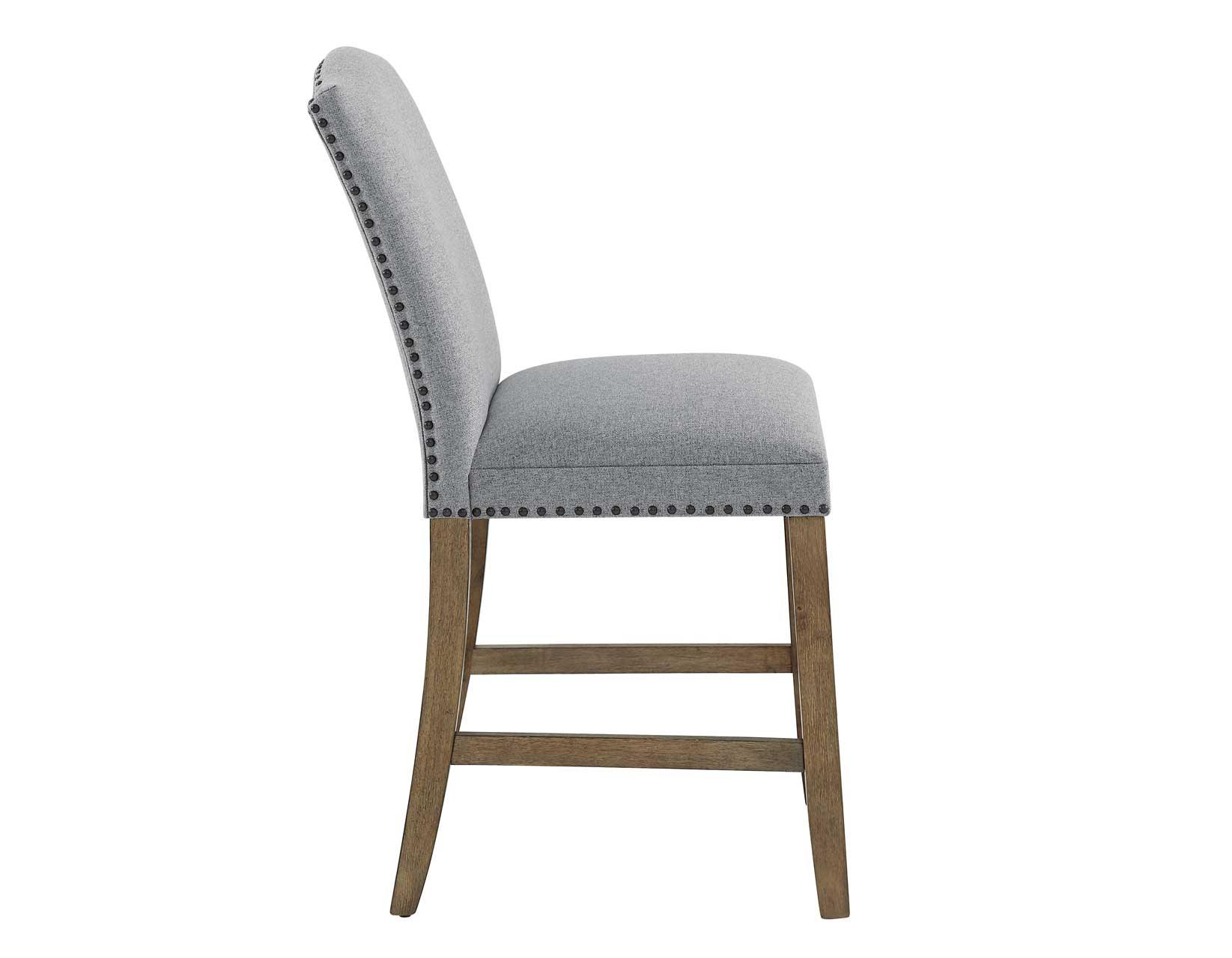 Grayson Gray 24″ Counter Stool, Upholstered with Nailhead - Image 5
