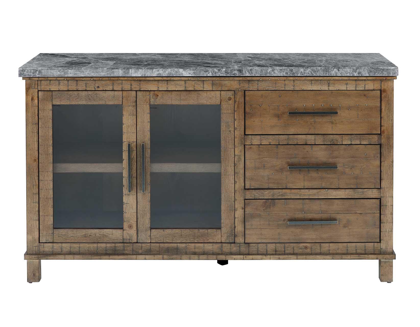 Grayson Gray Marble Top Server - Image 5