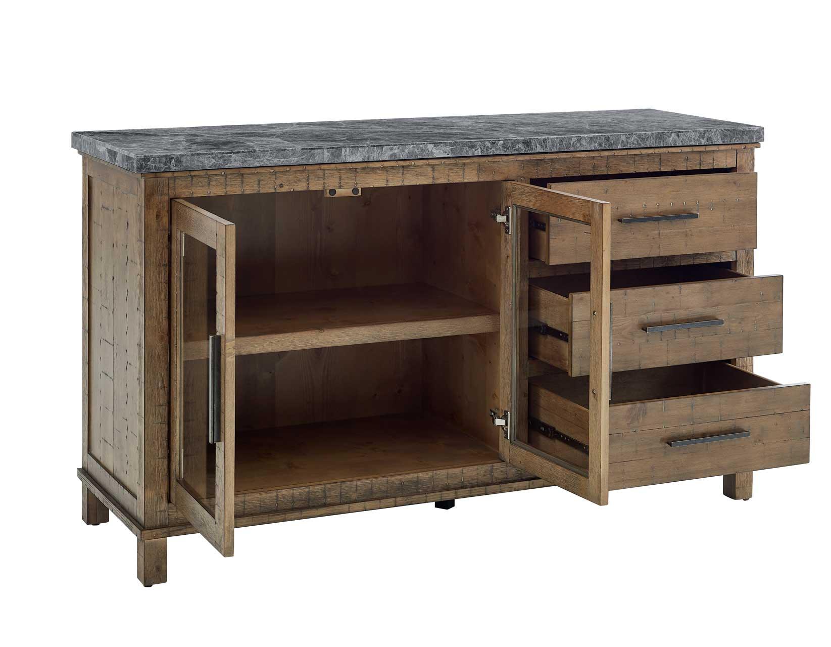 Grayson Gray Marble Top Server - Image 6