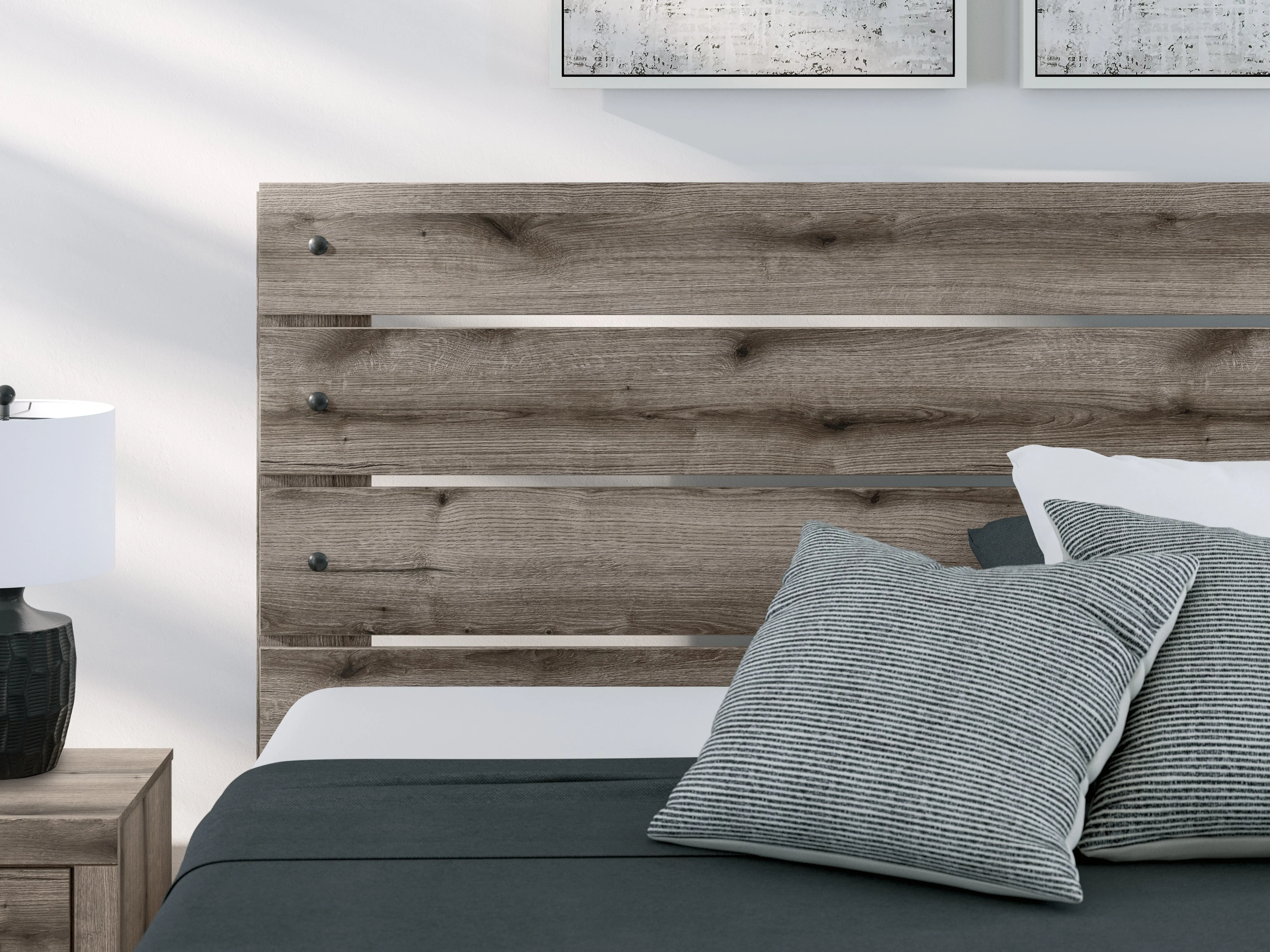 Graystorm Brown Gray King Panel Bed - Image 10