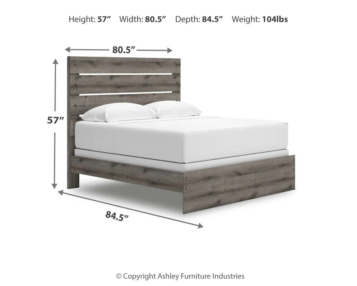 Graystorm Brown Gray King Panel Bed - Image 4