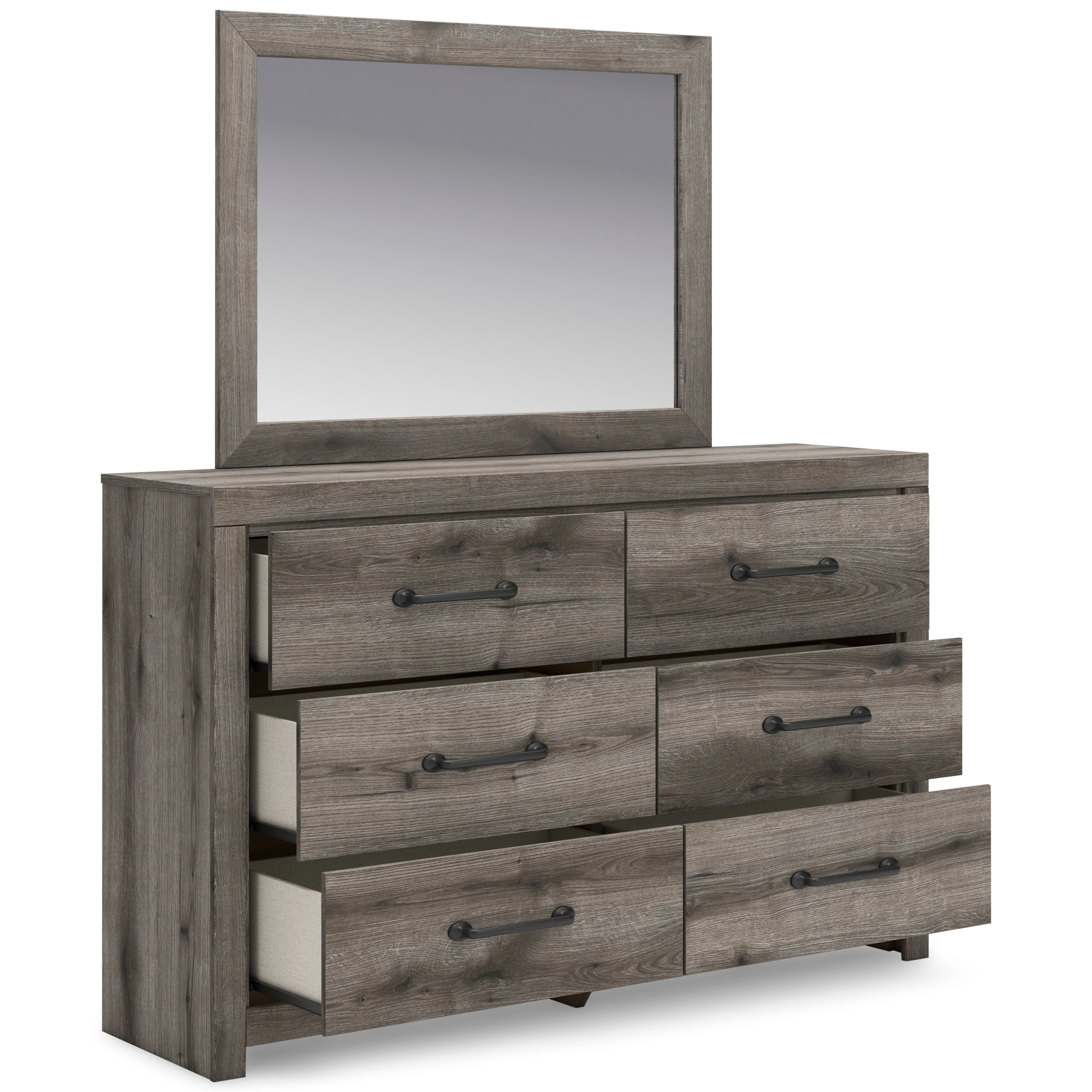 Graystorm Brown Gray Panel Storage Bedroom Set with 2 One-Side Drawers - Image 17