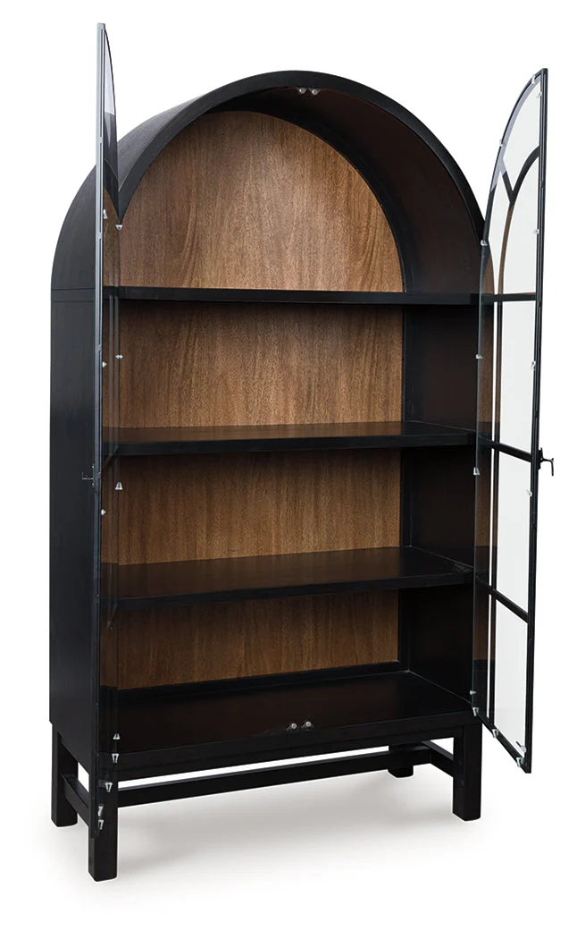 Greddinton Black/Brown Display Cabinet - Image 2