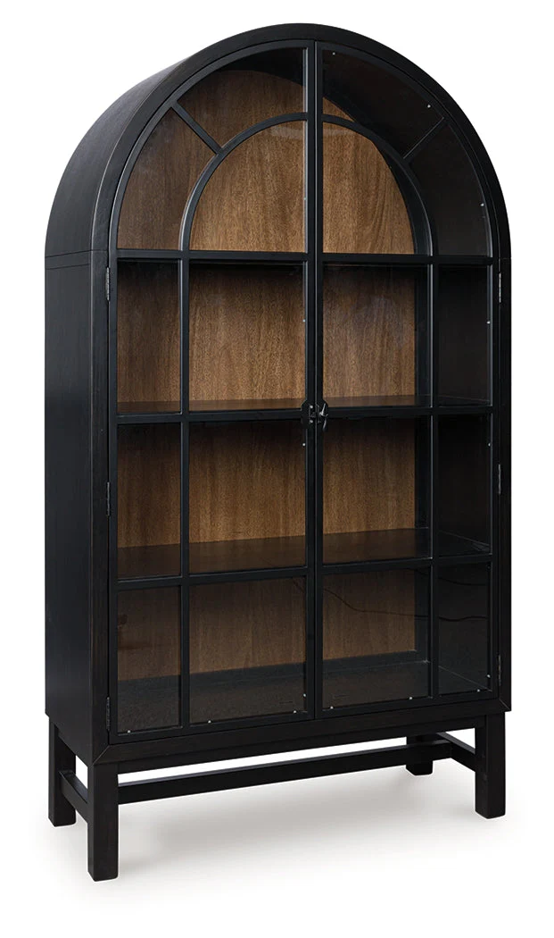 Greddinton Black/Brown Display Cabinet - Image 4