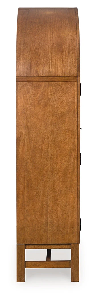 Greddinton Brown/Black Display Cabinet - Image 4