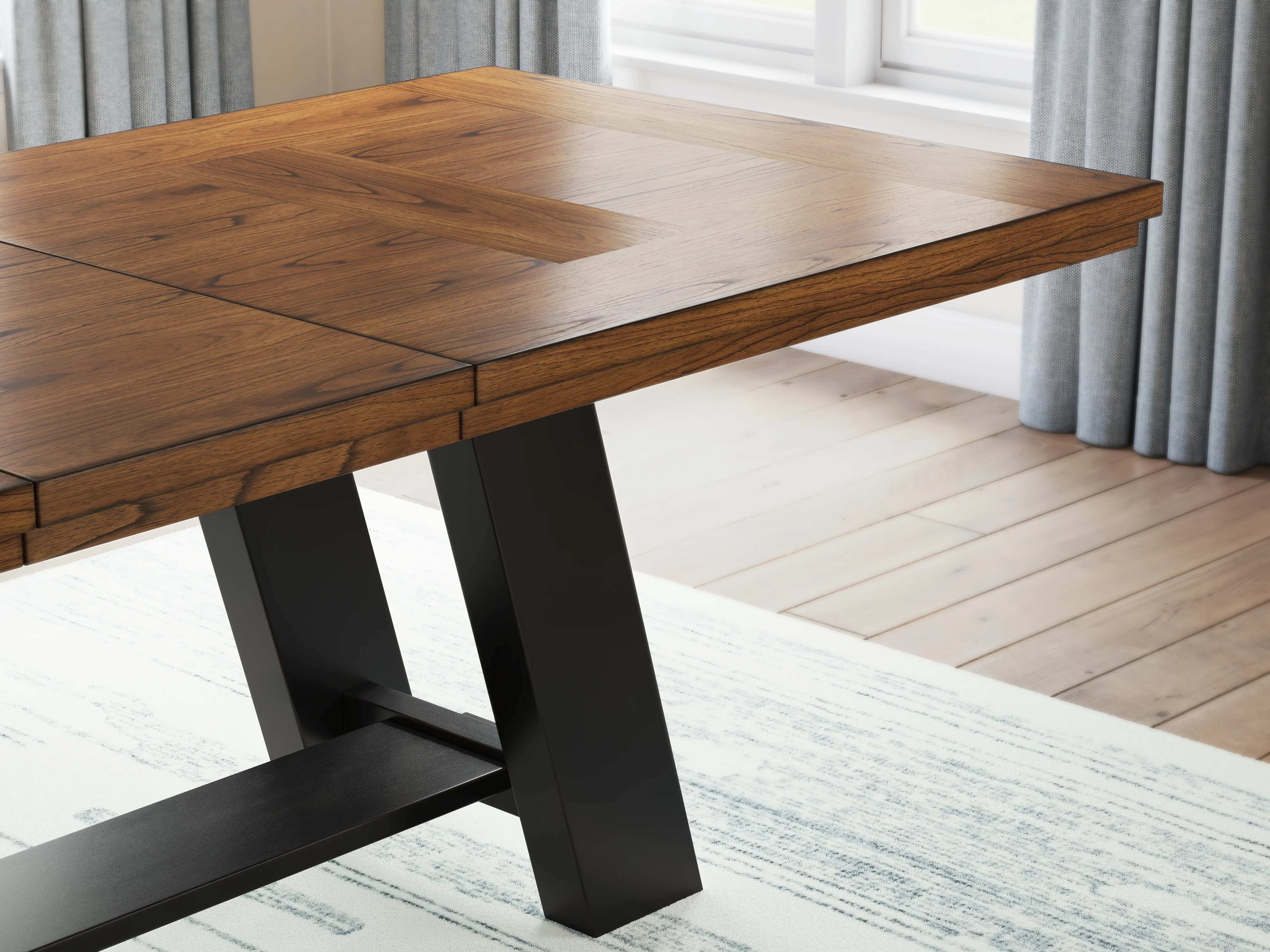 Greddinton Brown Dining Table and 4 Chairs - Image 2